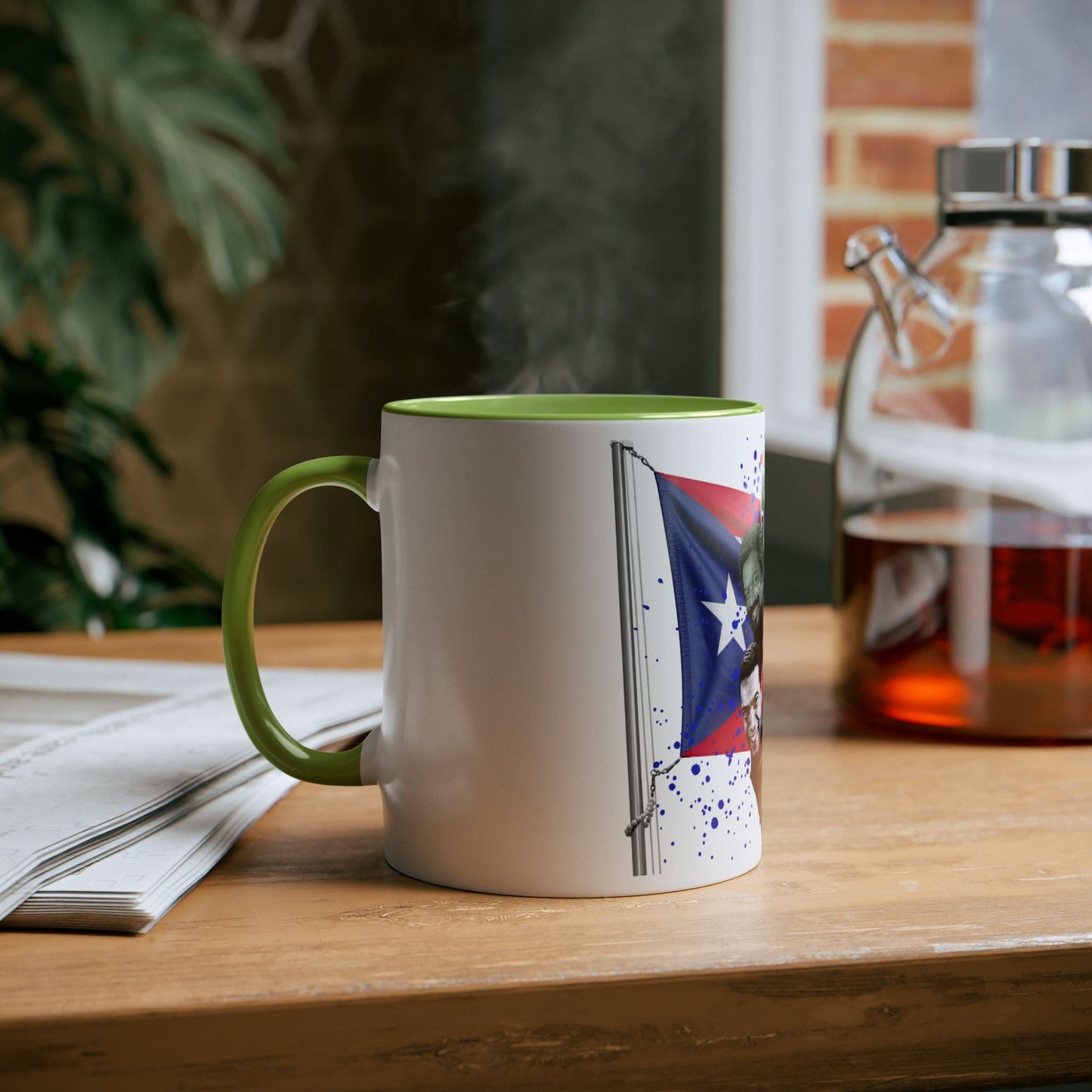 Salsa Inspired Two - Tone Coffee Mug, 11oz, Cuban Culture Mug, Gift for Music Lovers, Colorful Cafe Mug, Party Drinkware - Metamorphosis Creations