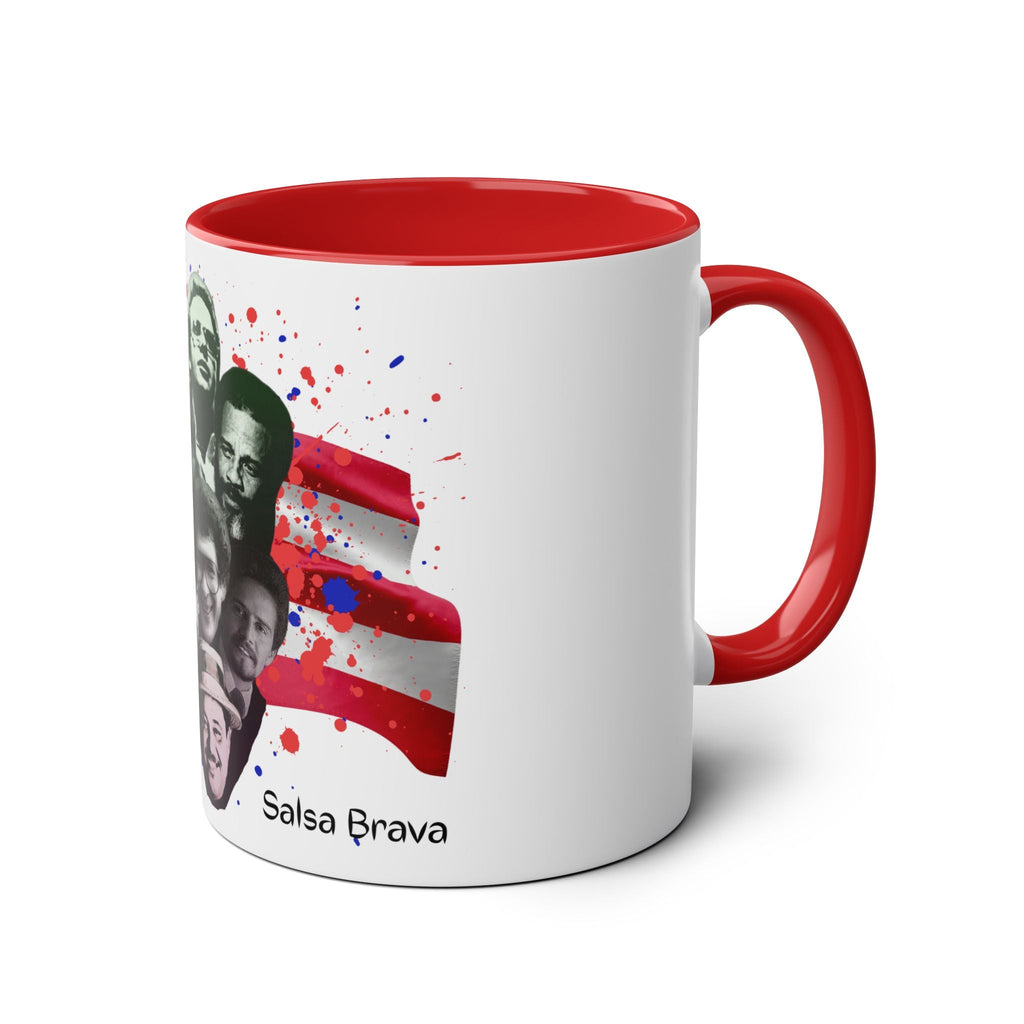 Salsa Inspired Two - Tone Coffee Mug, 11oz, Cuban Culture Mug, Gift for Music Lovers, Colorful Cafe Mug, Party Drinkware - Metamorphosis Creations