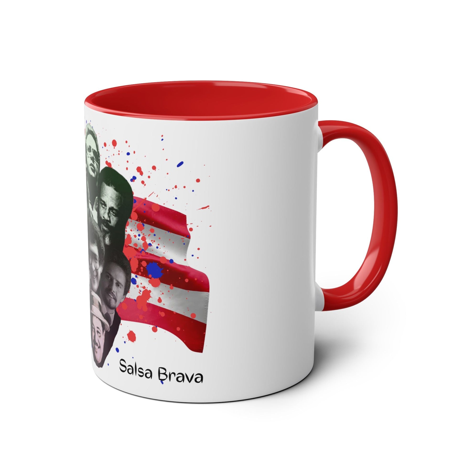 Salsa Inspired Two - Tone Coffee Mug, 11oz, Cuban Culture Mug, Gift for Music Lovers, Colorful Cafe Mug, Party Drinkware - Metamorphosis Creations