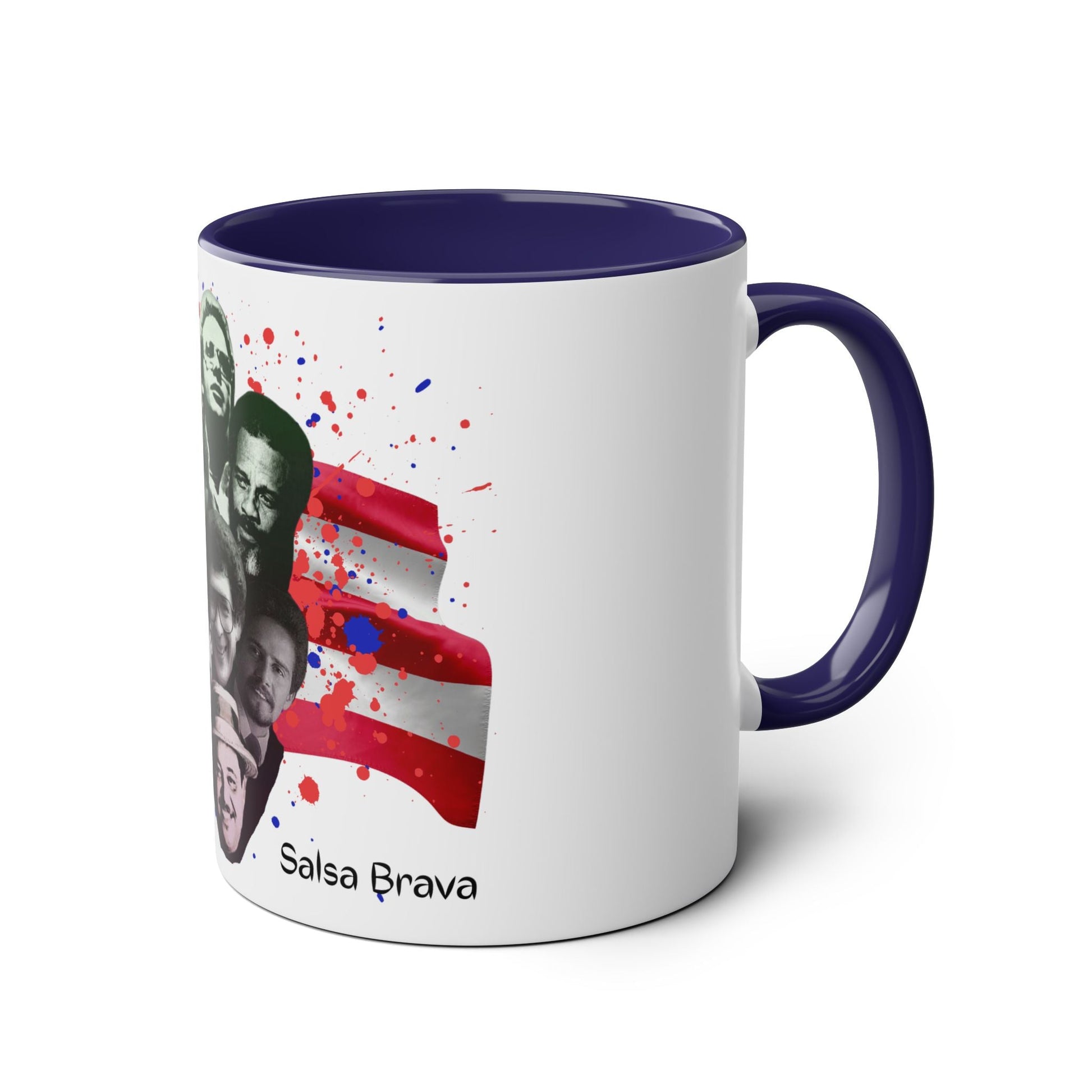 Salsa Inspired Two - Tone Coffee Mug, 11oz, Cuban Culture Mug, Gift for Music Lovers, Colorful Cafe Mug, Party Drinkware - Metamorphosis Creations