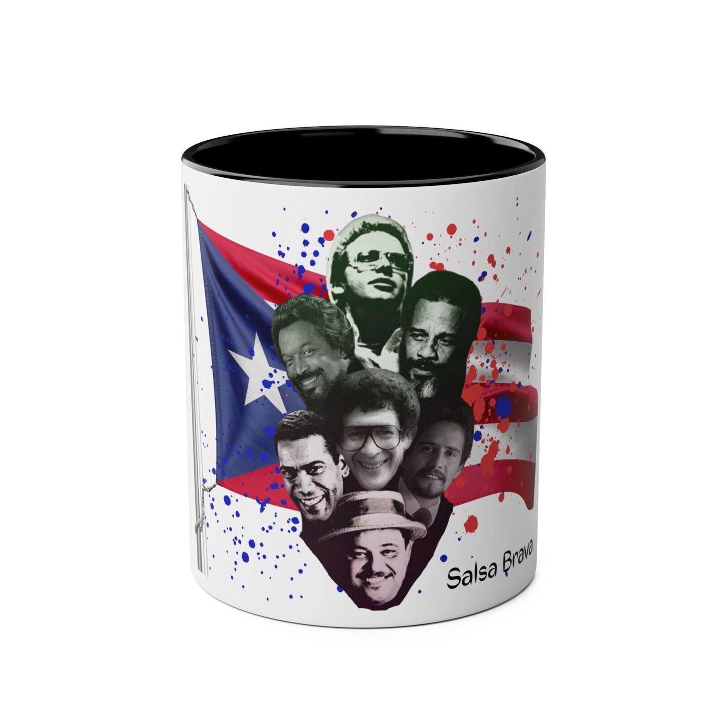 Salsa Inspired Two - Tone Coffee Mug, 11oz, Cuban Culture Mug, Gift for Music Lovers, Colorful Cafe Mug, Party Drinkware - Metamorphosis Creations