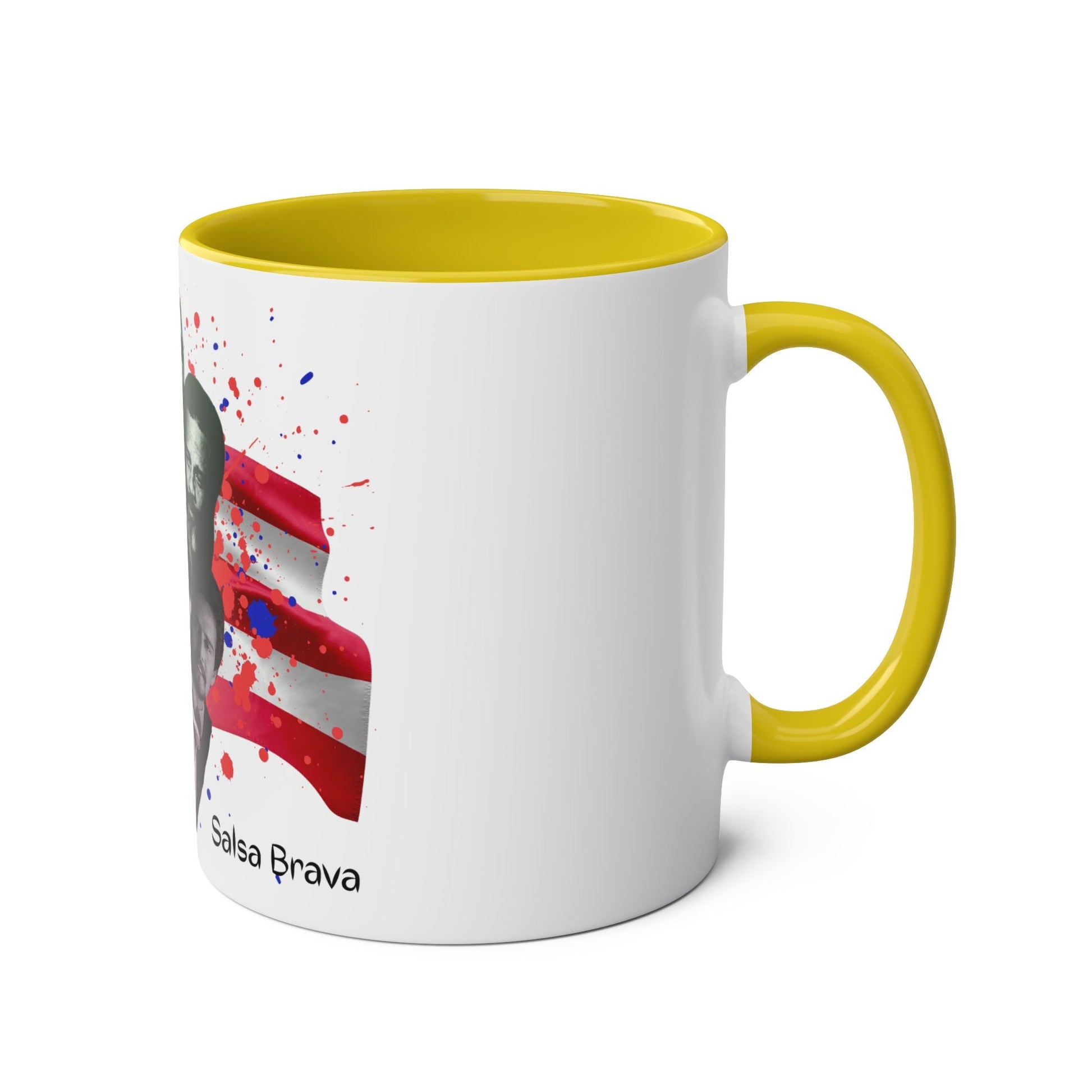 Salsa Inspired Two - Tone Coffee Mug, 11oz, Cuban Culture Mug, Gift for Music Lovers, Colorful Cafe Mug, Party Drinkware - Metamorphosis Creations