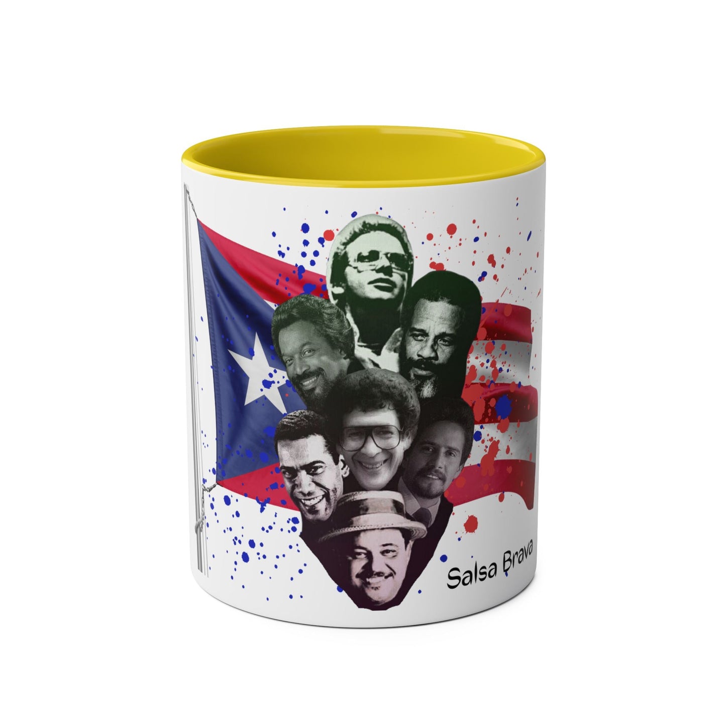 Salsa Inspired Two - Tone Coffee Mug, 11oz, Cuban Culture Mug, Gift for Music Lovers, Colorful Cafe Mug, Party Drinkware - Metamorphosis Creations