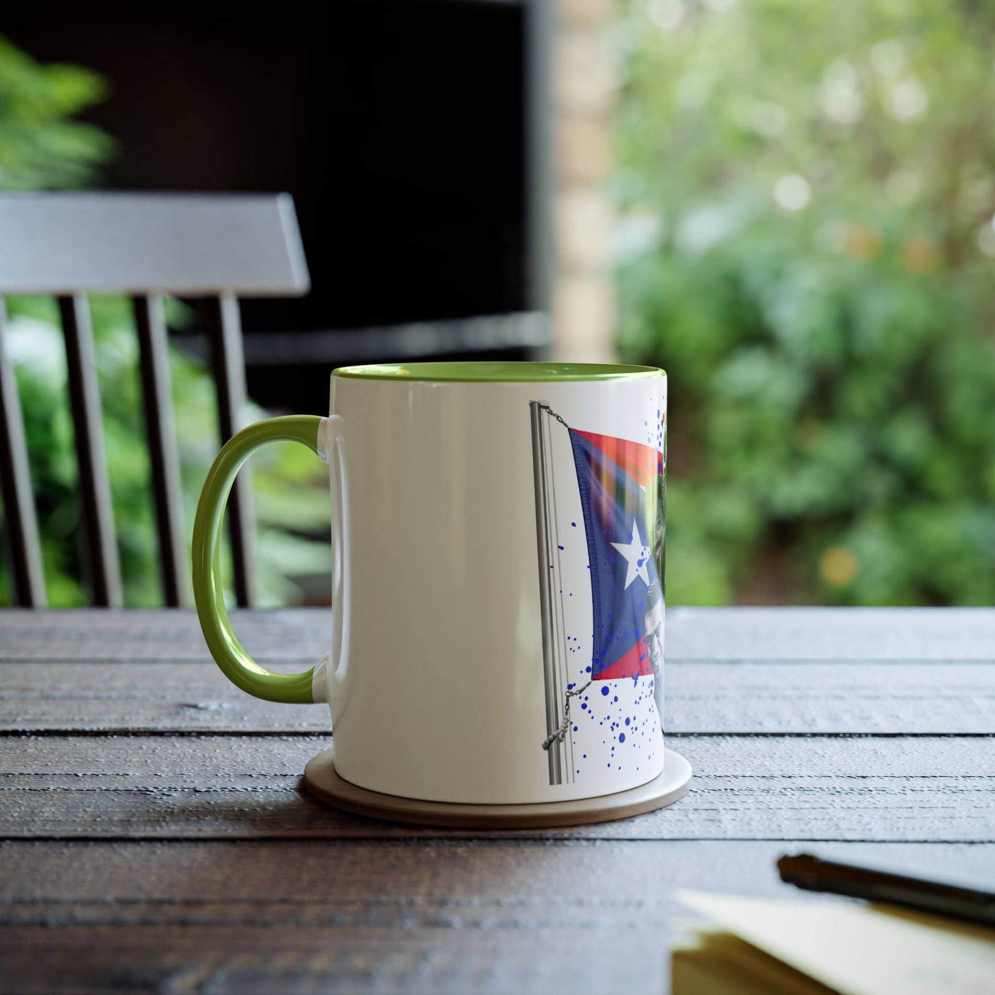 Salsa Inspired Two - Tone Coffee Mug, 11oz, Cuban Culture Mug, Gift for Music Lovers, Colorful Cafe Mug, Party Drinkware - Metamorphosis Creations