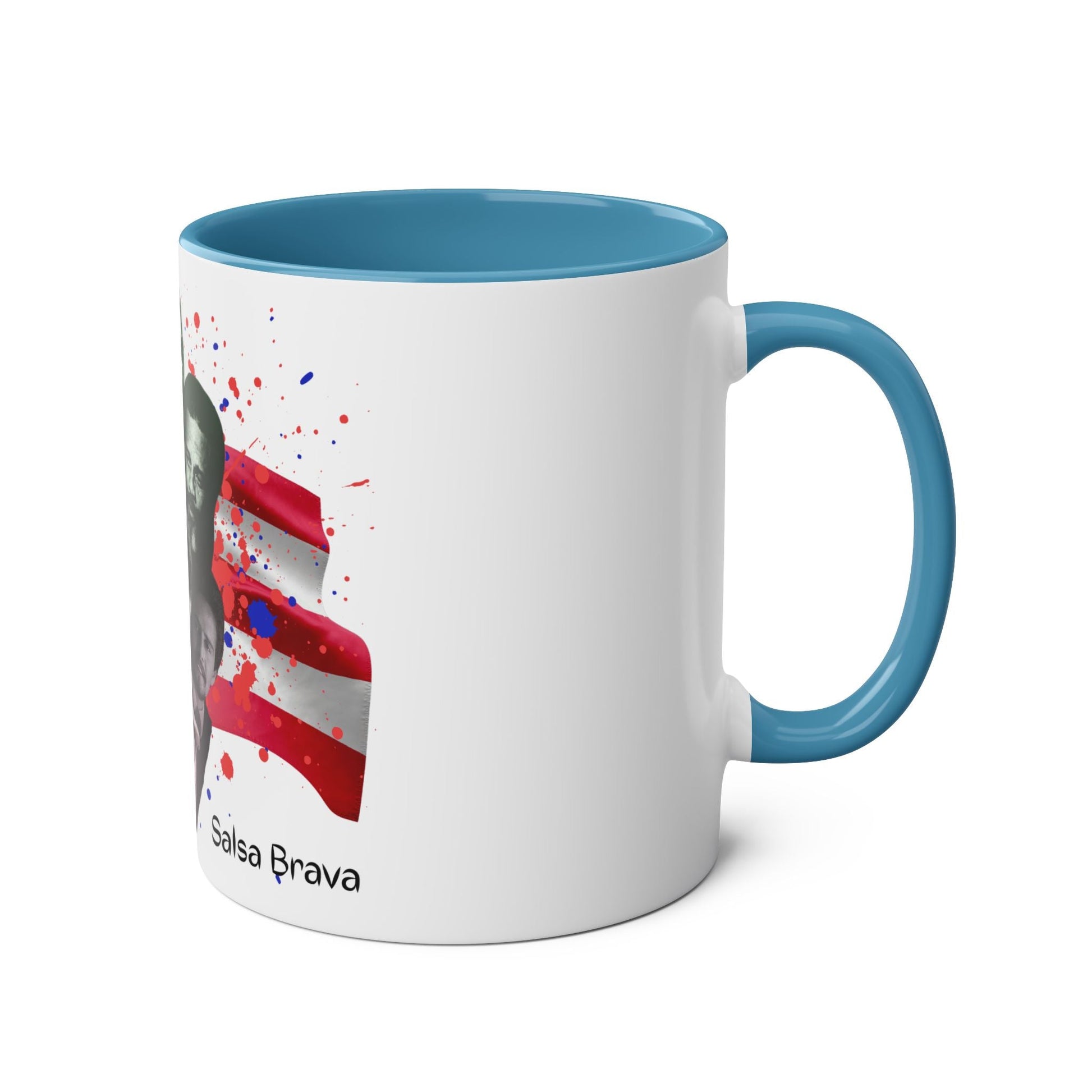 Salsa Inspired Two - Tone Coffee Mug, 11oz, Cuban Culture Mug, Gift for Music Lovers, Colorful Cafe Mug, Party Drinkware - Metamorphosis Creations
