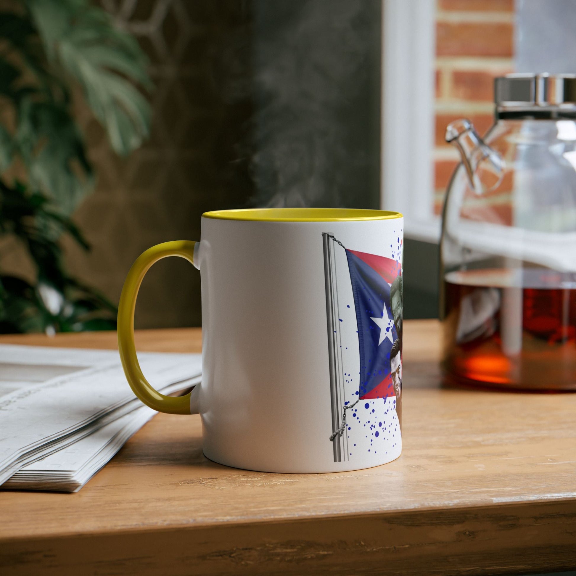 Salsa Inspired Two - Tone Coffee Mug, 11oz, Cuban Culture Mug, Gift for Music Lovers, Colorful Cafe Mug, Party Drinkware - Metamorphosis Creations