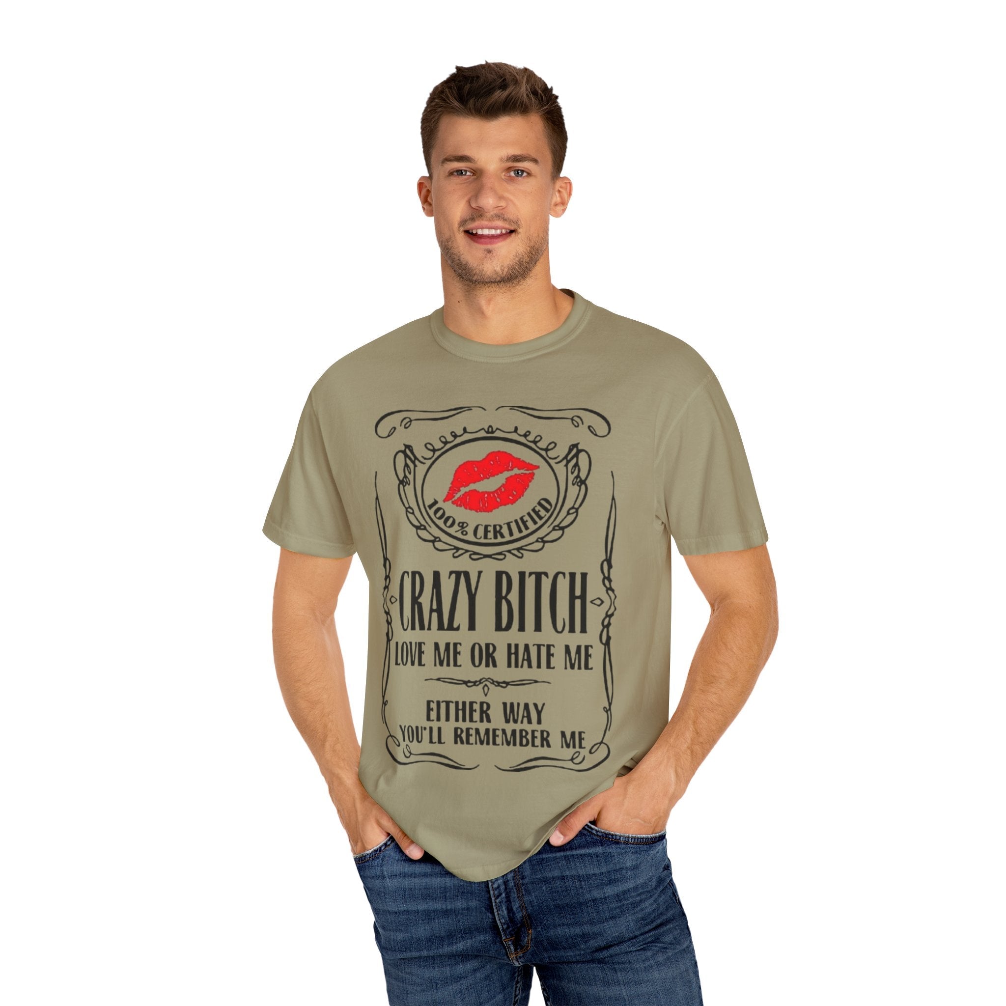Sarcasm in Style – Funny Graphic Tee" Crazy Bitch Unisex T-Shirt | Fun Casual Wear, Gift for Friends, Birthday Humor Tee, Playful Statement Shirt, - Metamorphosis Creations