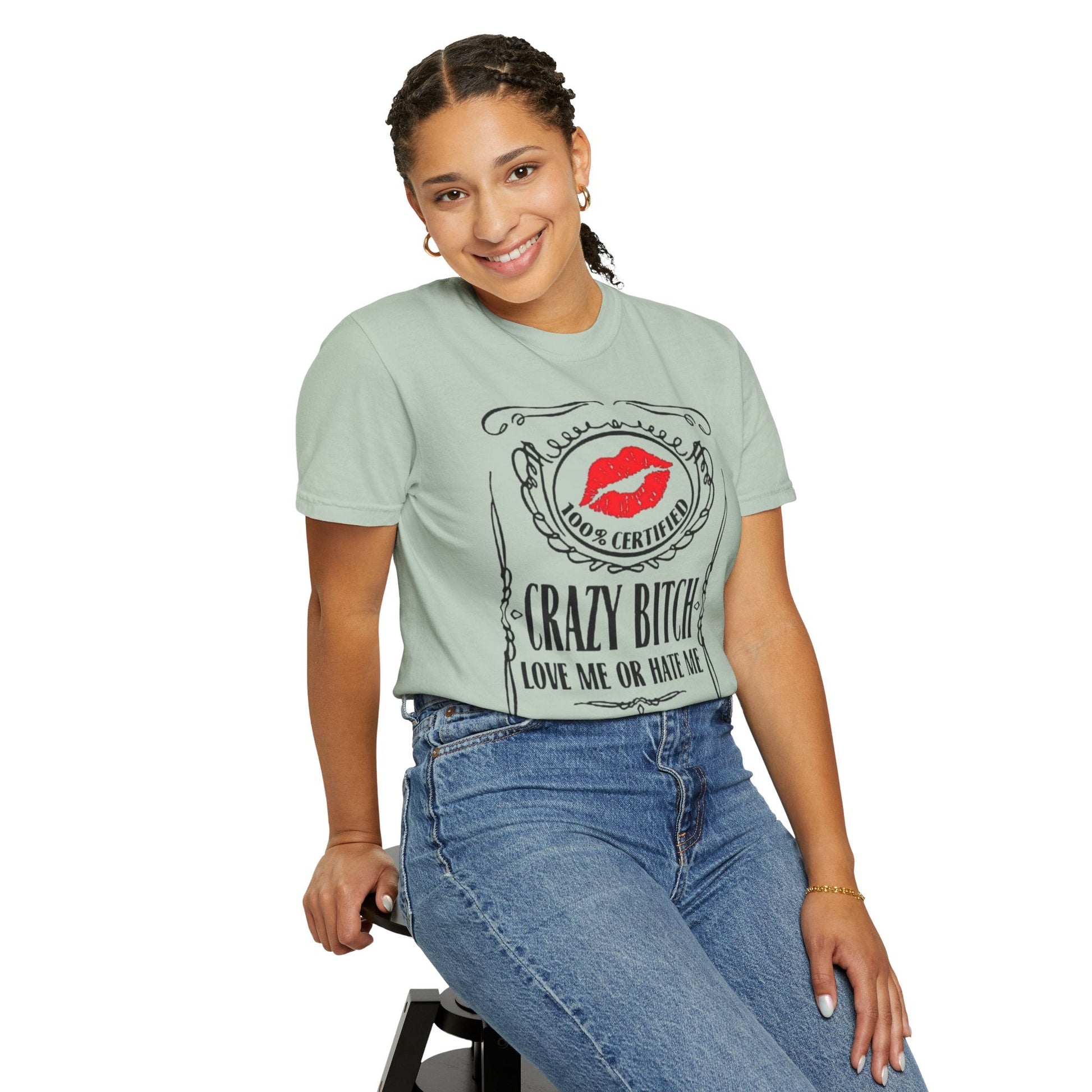 Sarcasm in Style – Funny Graphic Tee" Crazy Bitch Unisex T-Shirt | Fun Casual Wear, Gift for Friends, Birthday Humor Tee, Playful Statement Shirt, - Metamorphosis Creations