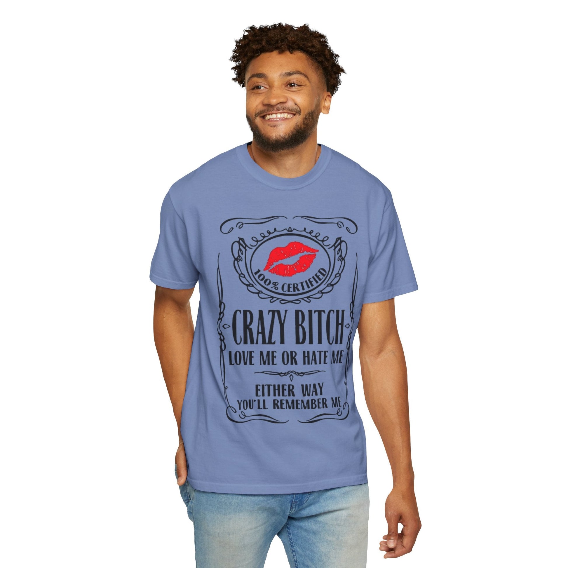 Sarcasm in Style – Funny Graphic Tee" Crazy Bitch Unisex T-Shirt | Fun Casual Wear, Gift for Friends, Birthday Humor Tee, Playful Statement Shirt, - Metamorphosis Creations