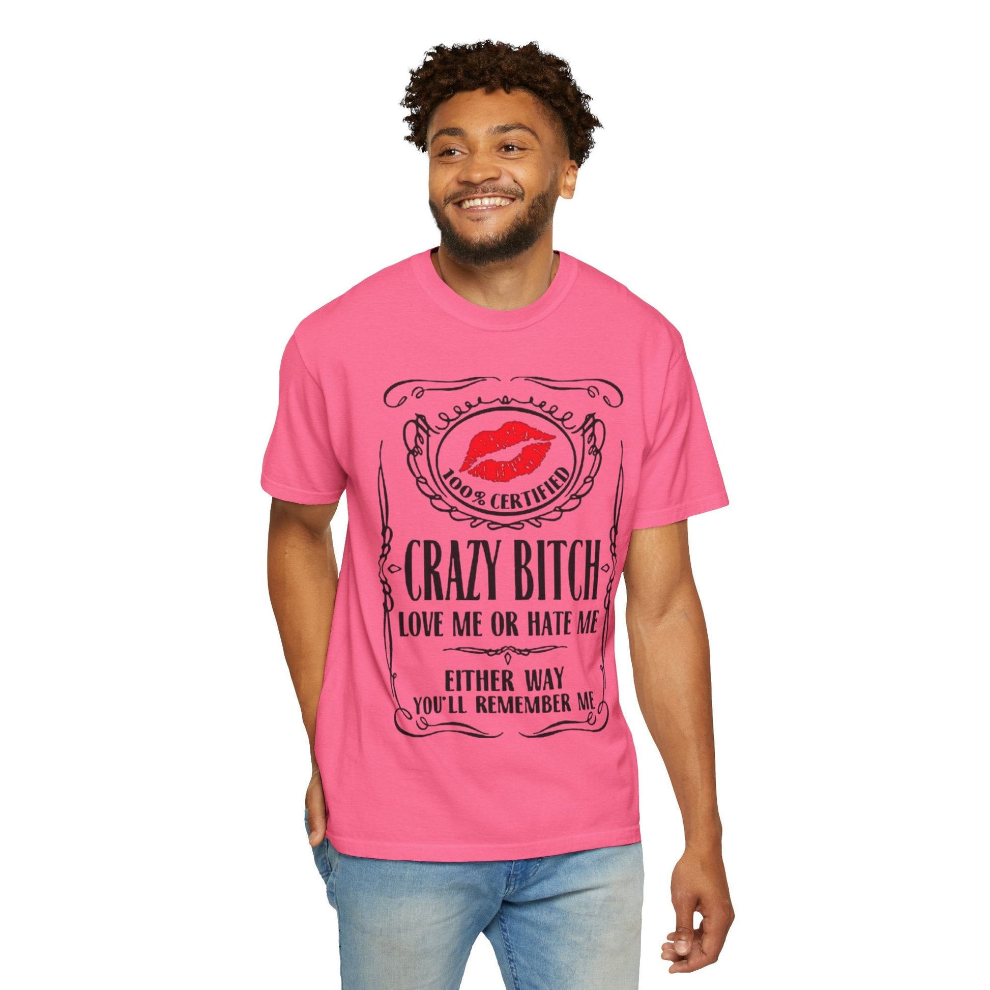 Sarcasm in Style – Funny Graphic Tee" Crazy Bitch Unisex T-Shirt | Fun Casual Wear, Gift for Friends, Birthday Humor Tee, Playful Statement Shirt, - Metamorphosis Creations