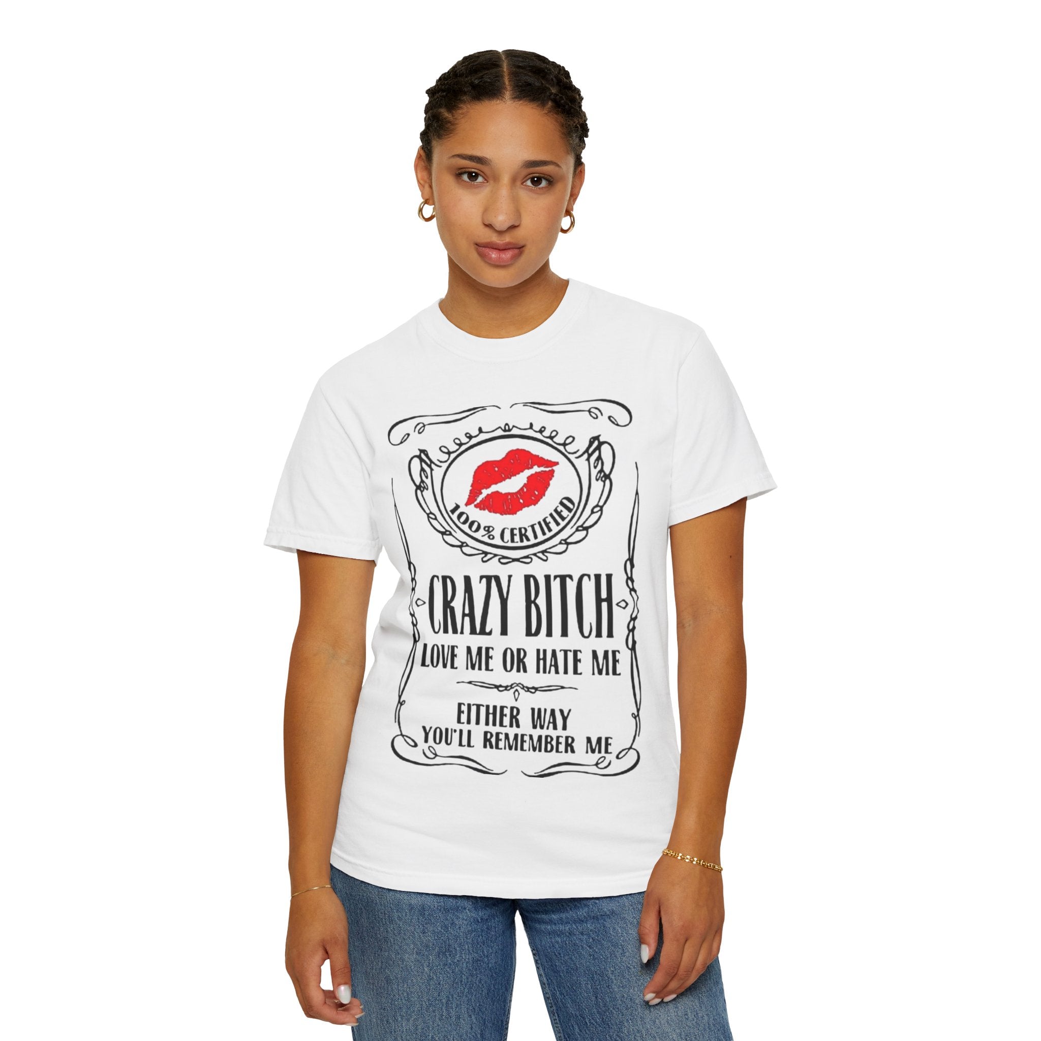 Sarcasm in Style – Funny Graphic Tee" Crazy Bitch Unisex T-Shirt | Fun Casual Wear, Gift for Friends, Birthday Humor Tee, Playful Statement Shirt, - Metamorphosis Creations