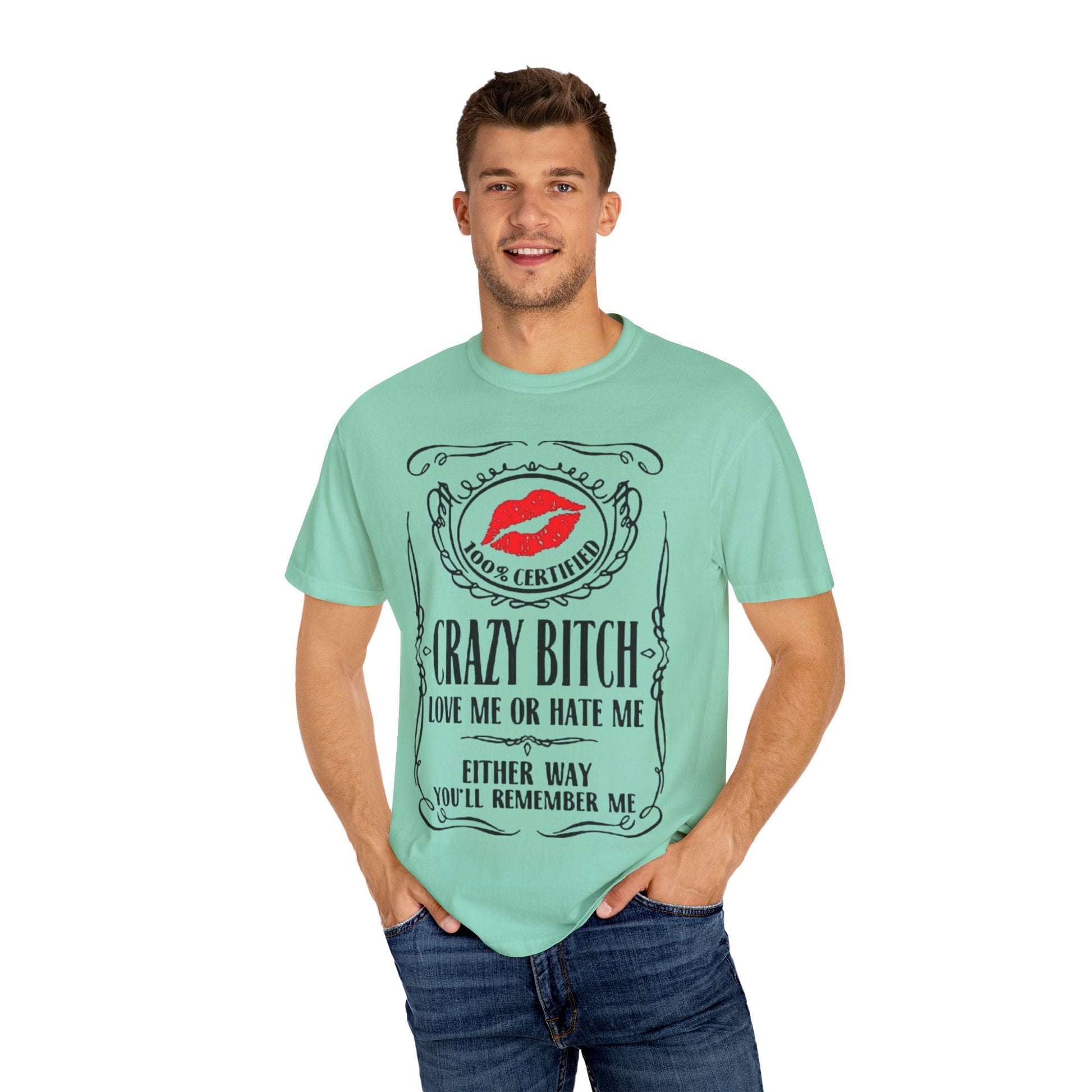 Sarcasm in Style – Funny Graphic Tee" Crazy Bitch Unisex T-Shirt | Fun Casual Wear, Gift for Friends, Birthday Humor Tee, Playful Statement Shirt, - Metamorphosis Creations