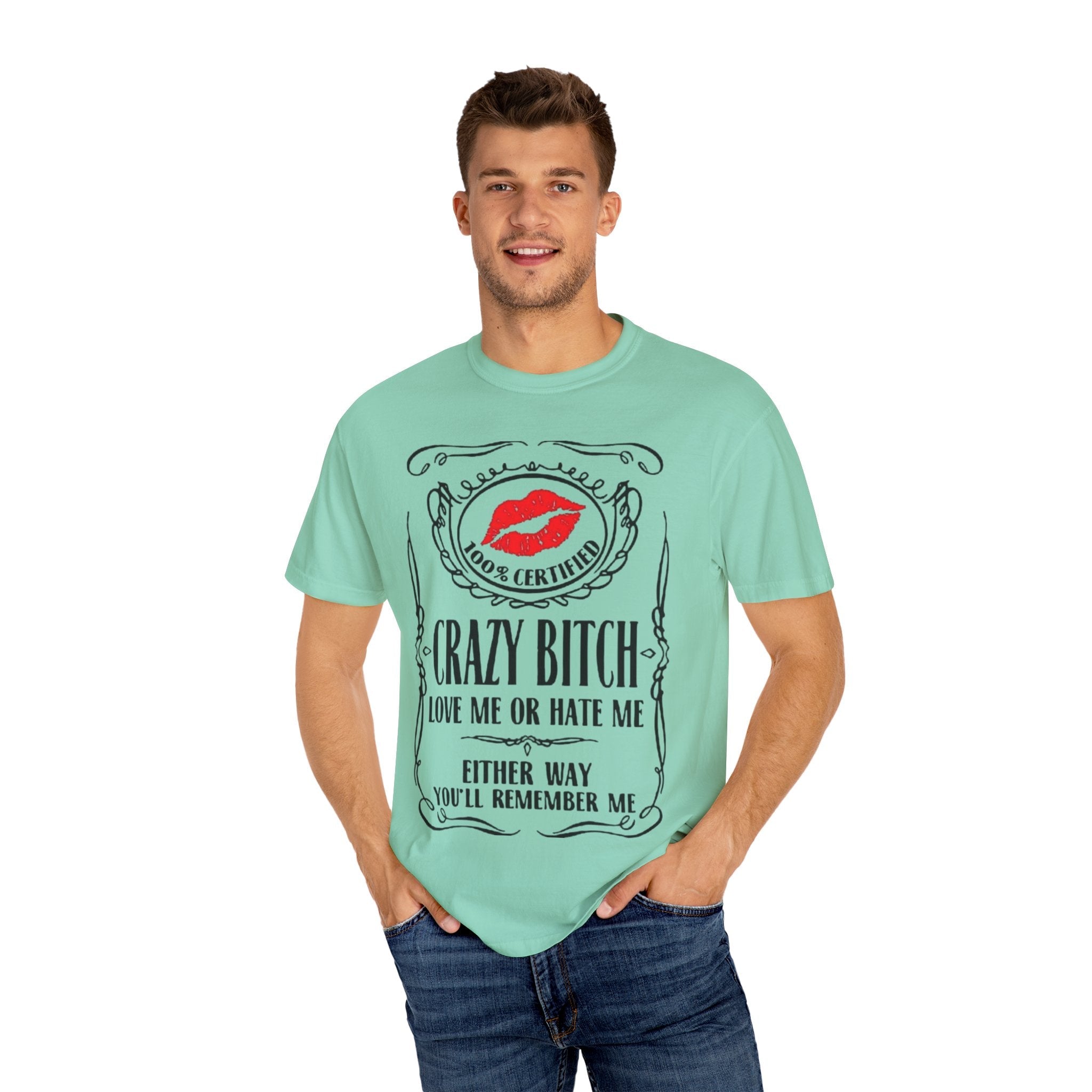 Sarcasm in Style – Funny Graphic Tee" Crazy Bitch Unisex T-Shirt | Fun Casual Wear, Gift for Friends, Birthday Humor Tee, Playful Statement Shirt, - Metamorphosis Creations