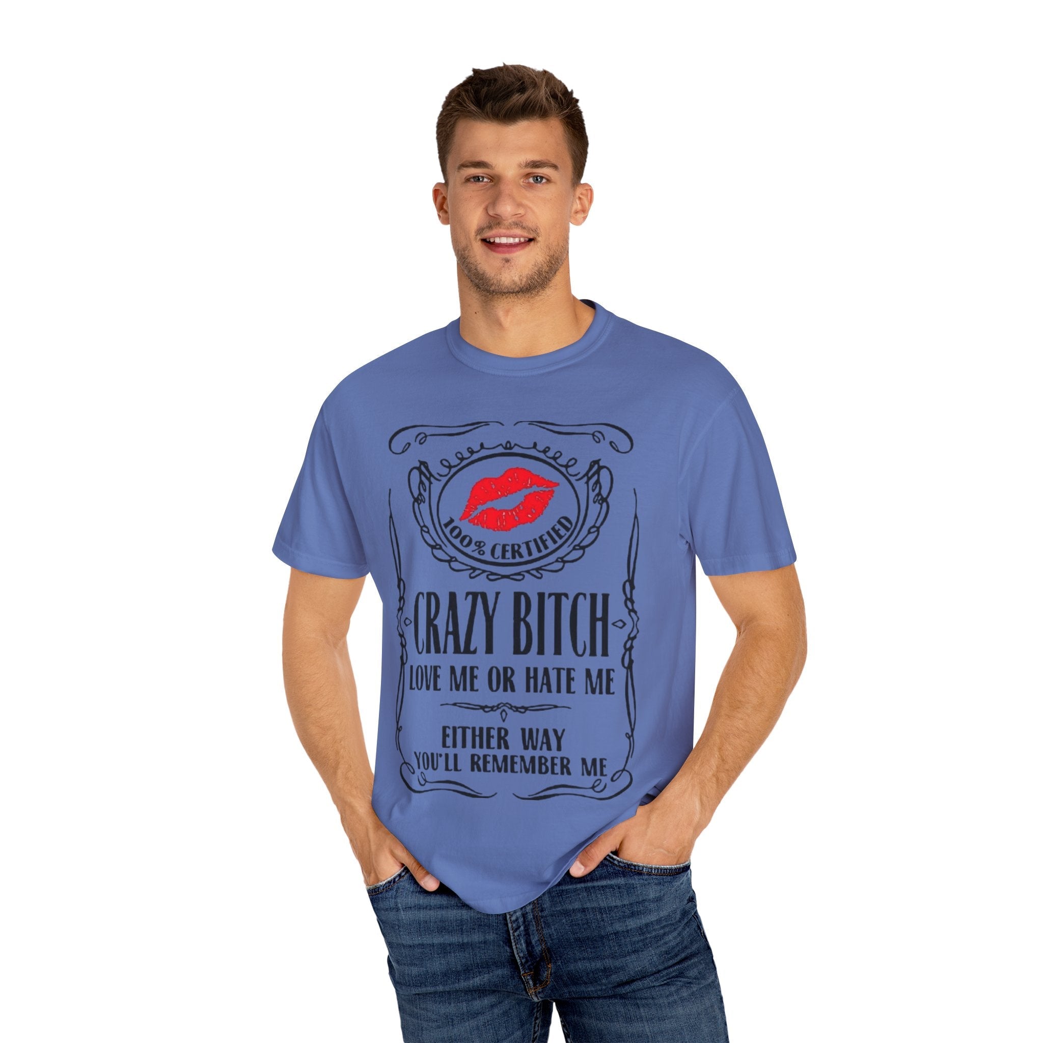 Sarcasm in Style – Funny Graphic Tee" Crazy Bitch Unisex T-Shirt | Fun Casual Wear, Gift for Friends, Birthday Humor Tee, Playful Statement Shirt, - Metamorphosis Creations