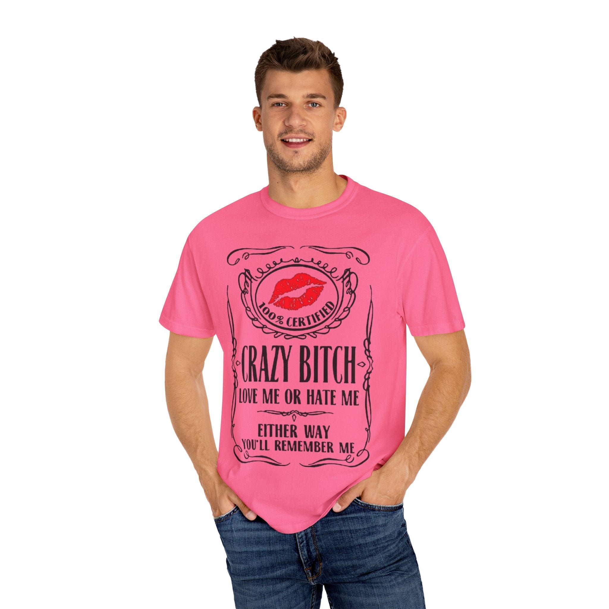 Sarcasm in Style – Funny Graphic Tee" Crazy Bitch Unisex T-Shirt | Fun Casual Wear, Gift for Friends, Birthday Humor Tee, Playful Statement Shirt, - Metamorphosis Creations