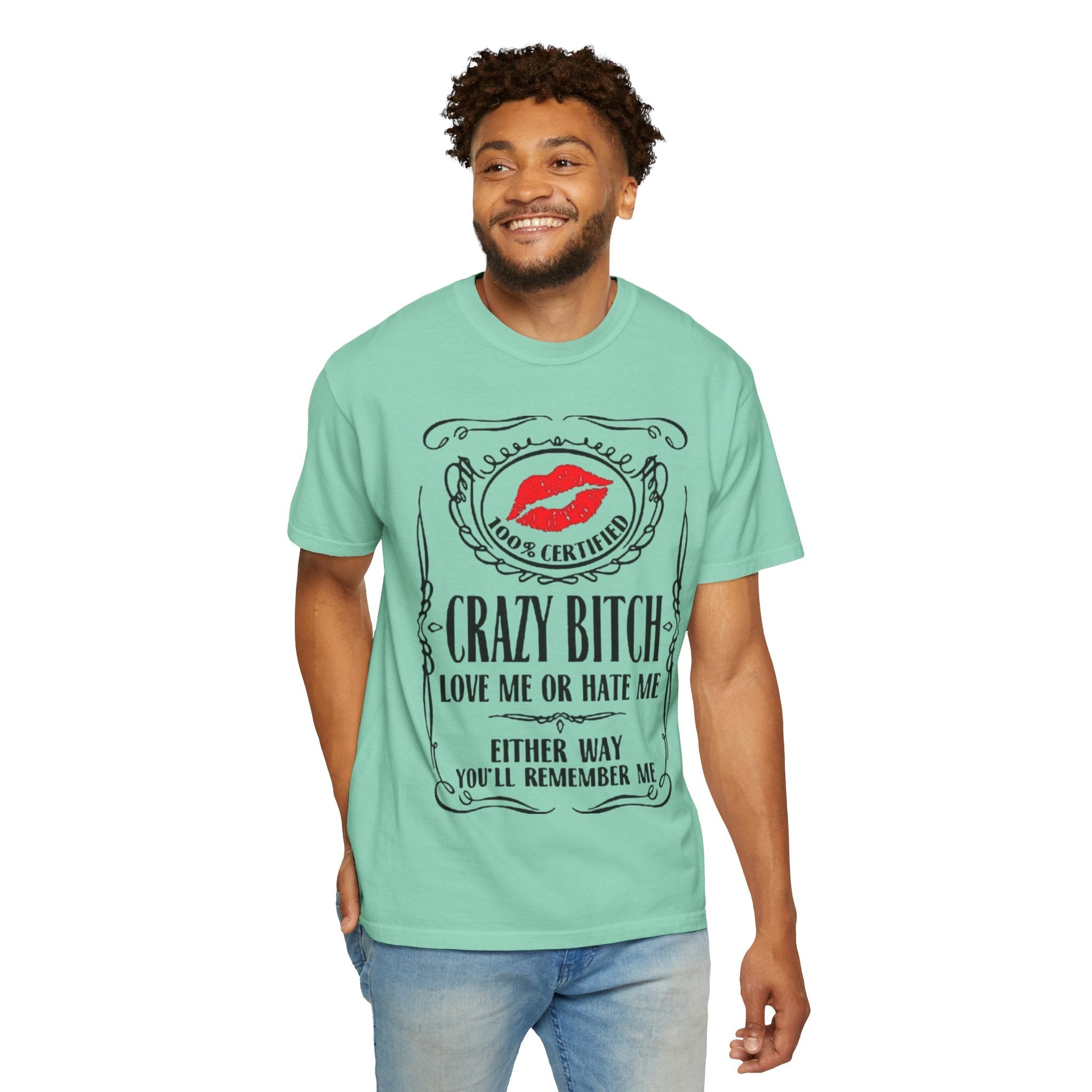 Sarcasm in Style – Funny Graphic Tee" Crazy Bitch Unisex T-Shirt | Fun Casual Wear, Gift for Friends, Birthday Humor Tee, Playful Statement Shirt, - Metamorphosis Creations
