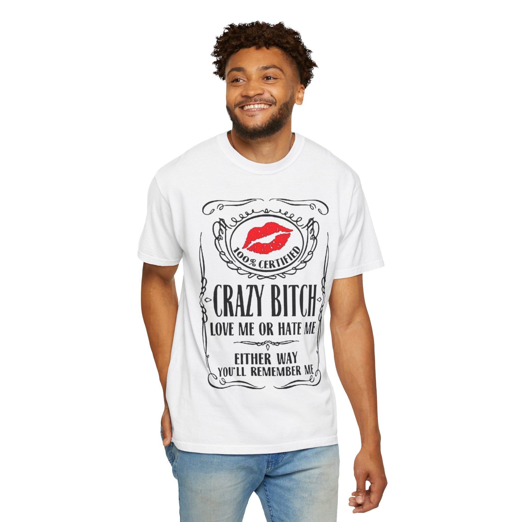 Sarcasm in Style – Funny Graphic Tee" Crazy Bitch Unisex T-Shirt | Fun Casual Wear, Gift for Friends, Birthday Humor Tee, Playful Statement Shirt, - Metamorphosis Creations