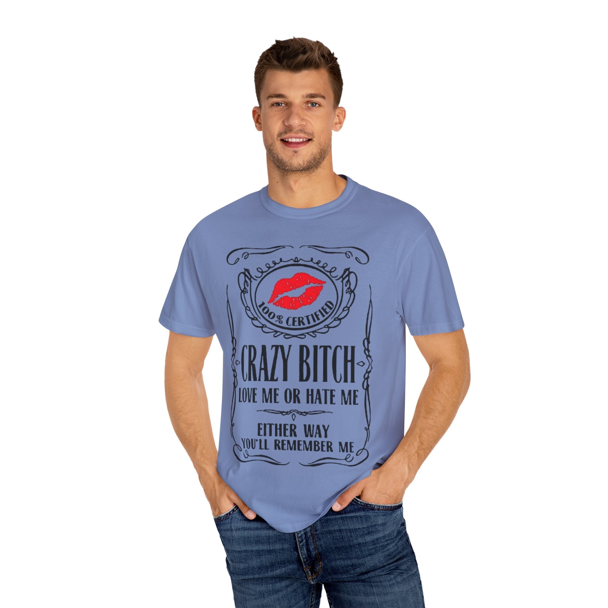 Sarcasm in Style – Funny Graphic Tee" Crazy Bitch Unisex T-Shirt | Fun Casual Wear, Gift for Friends, Birthday Humor Tee, Playful Statement Shirt, - Metamorphosis Creations