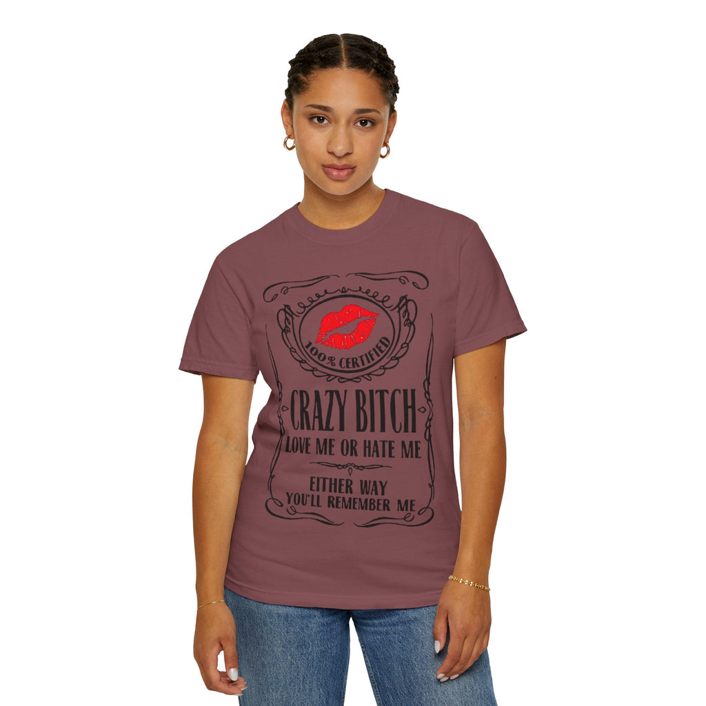 Sarcasm in Style – Funny Graphic Tee" Crazy Bitch Unisex T-Shirt | Fun Casual Wear, Gift for Friends, Birthday Humor Tee, Playful Statement Shirt, - Metamorphosis Creations