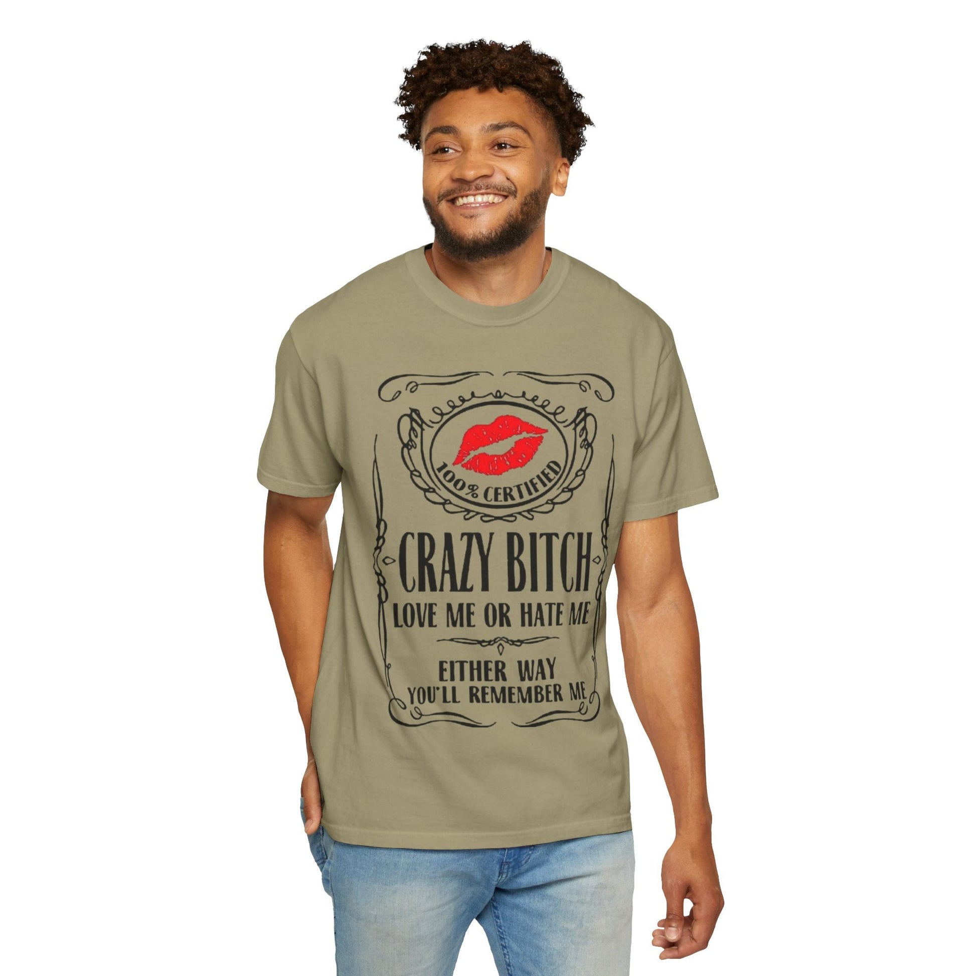 Sarcasm in Style – Funny Graphic Tee" Crazy Bitch Unisex T-Shirt | Fun Casual Wear, Gift for Friends, Birthday Humor Tee, Playful Statement Shirt, - Metamorphosis Creations