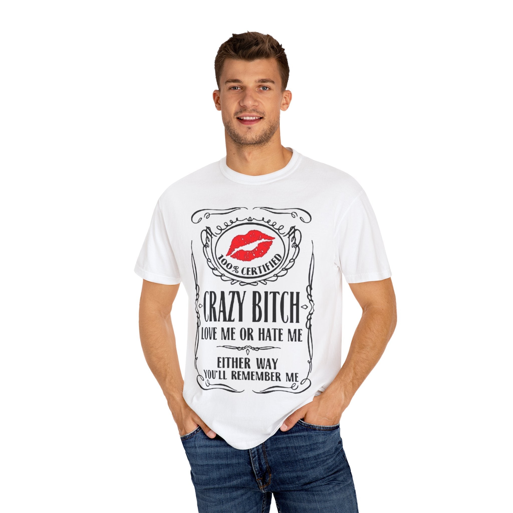 Sarcasm in Style – Funny Graphic Tee" Crazy Bitch Unisex T-Shirt | Fun Casual Wear, Gift for Friends, Birthday Humor Tee, Playful Statement Shirt, - Metamorphosis Creations