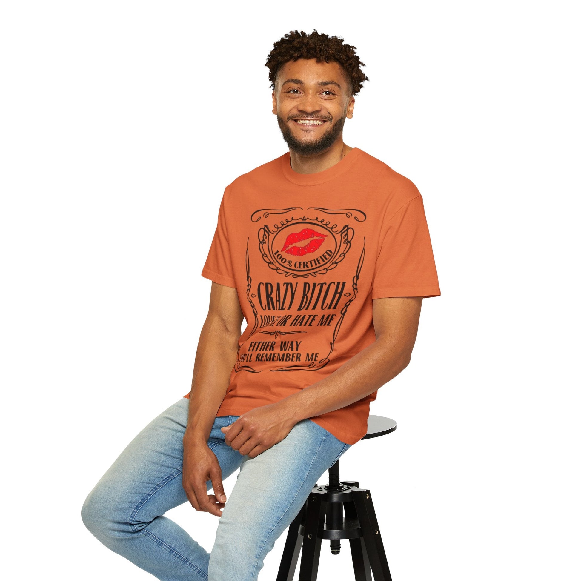 Sarcasm in Style – Funny Graphic Tee" Crazy Bitch Unisex T-Shirt | Fun Casual Wear, Gift for Friends, Birthday Humor Tee, Playful Statement Shirt, - Metamorphosis Creations