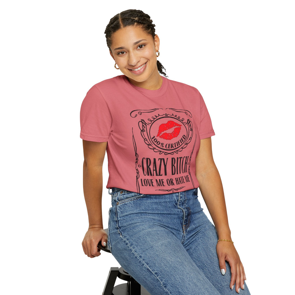 Sarcasm in Style – Funny Graphic Tee" Crazy Bitch Unisex T-Shirt | Fun Casual Wear, Gift for Friends, Birthday Humor Tee, Playful Statement Shirt, - Metamorphosis Creations