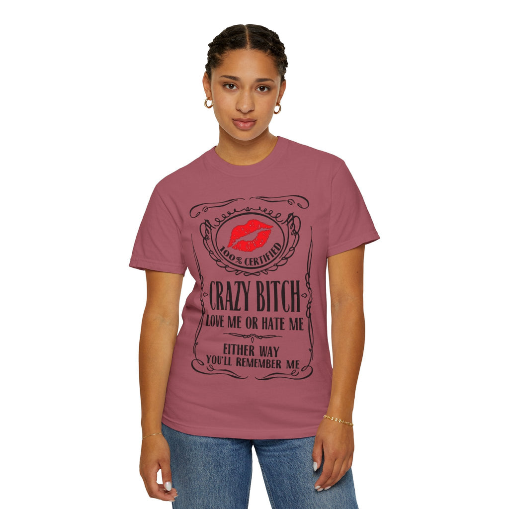 Sarcasm in Style – Funny Graphic Tee" Crazy Bitch Unisex T-Shirt | Fun Casual Wear, Gift for Friends, Birthday Humor Tee, Playful Statement Shirt, - Metamorphosis Creations