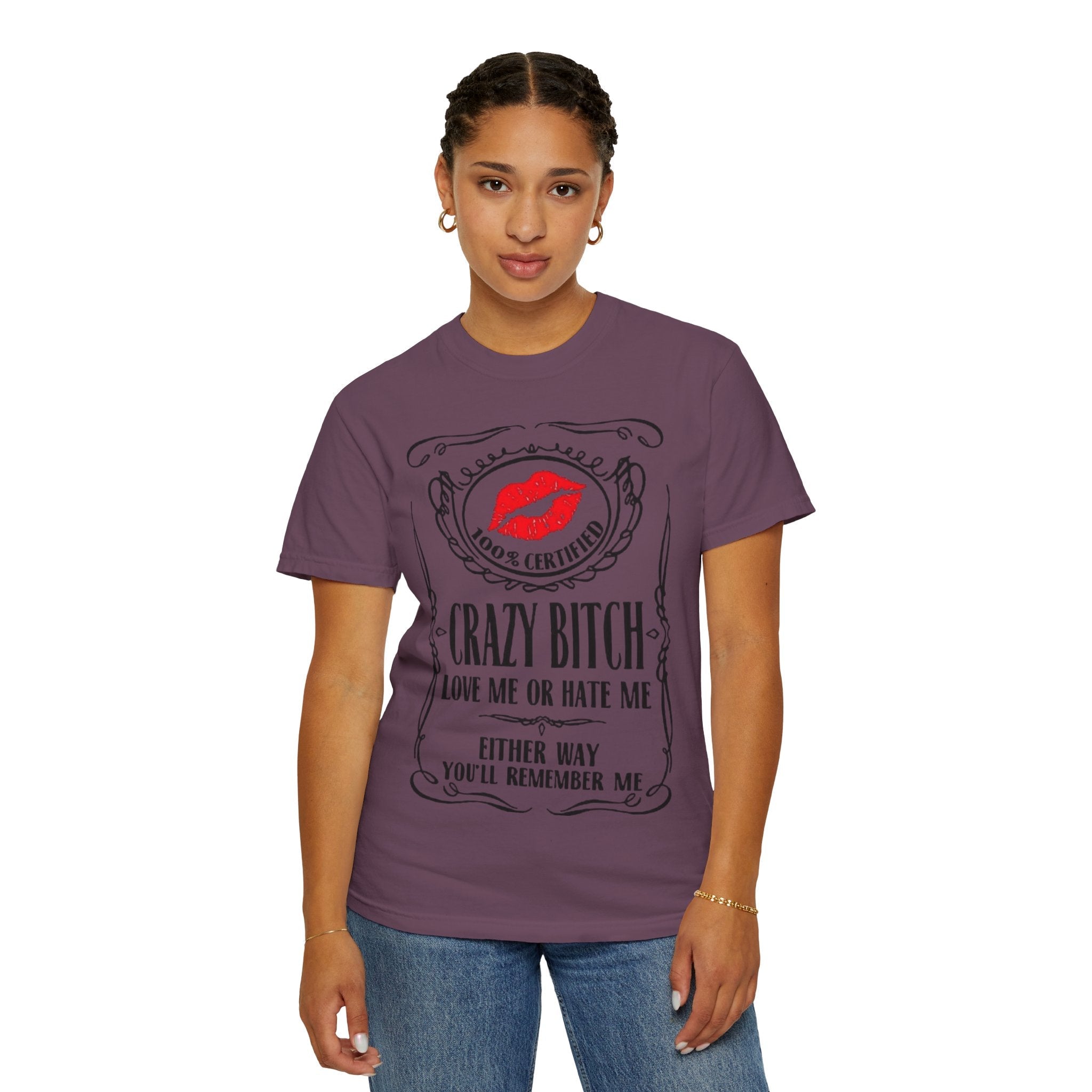 Sarcasm in Style – Funny Graphic Tee" Crazy Bitch Unisex T-Shirt | Fun Casual Wear, Gift for Friends, Birthday Humor Tee, Playful Statement Shirt, - Metamorphosis Creations