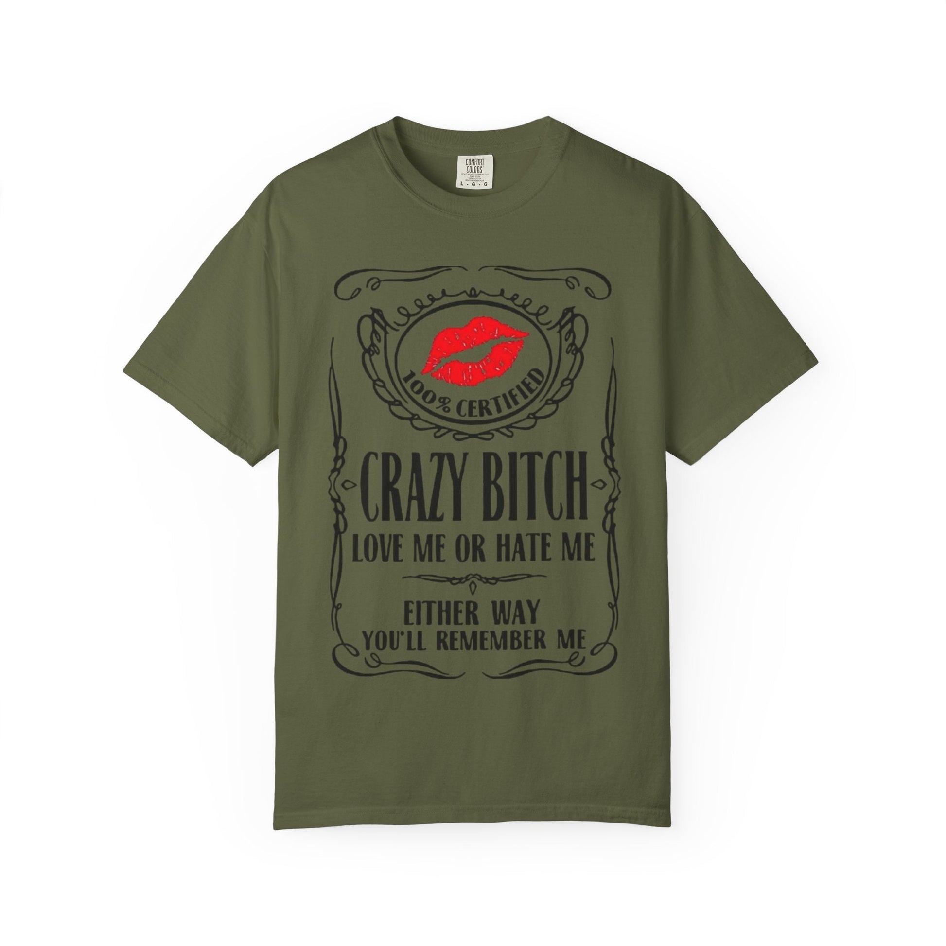 Sarcasm in Style – Funny Graphic Tee" Crazy Bitch Unisex T-Shirt | Fun Casual Wear, Gift for Friends, Birthday Humor Tee, Playful Statement Shirt, - Metamorphosis Creations