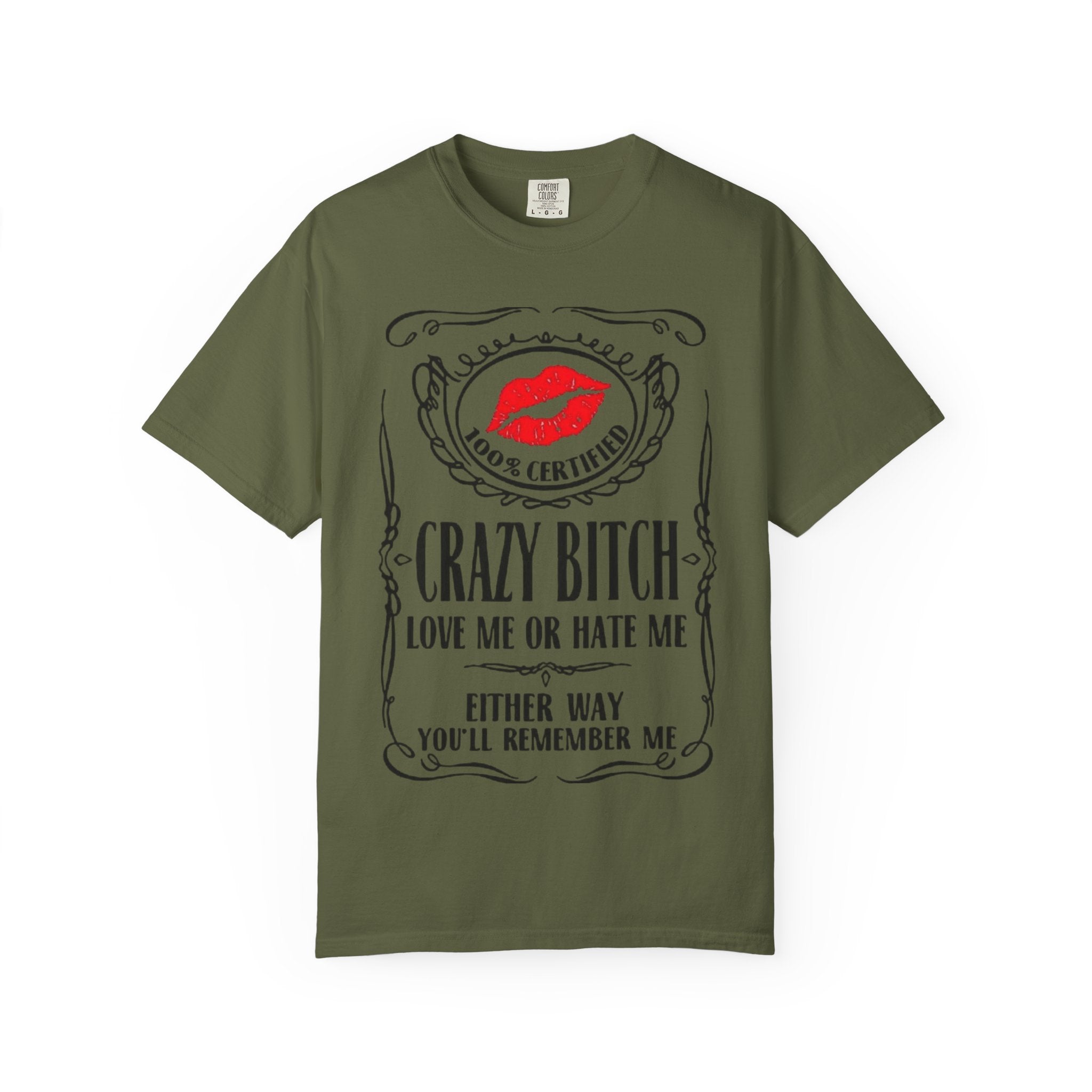 Sarcasm in Style – Funny Graphic Tee" Crazy Bitch Unisex T-Shirt | Fun Casual Wear, Gift for Friends, Birthday Humor Tee, Playful Statement Shirt, - Metamorphosis Creations