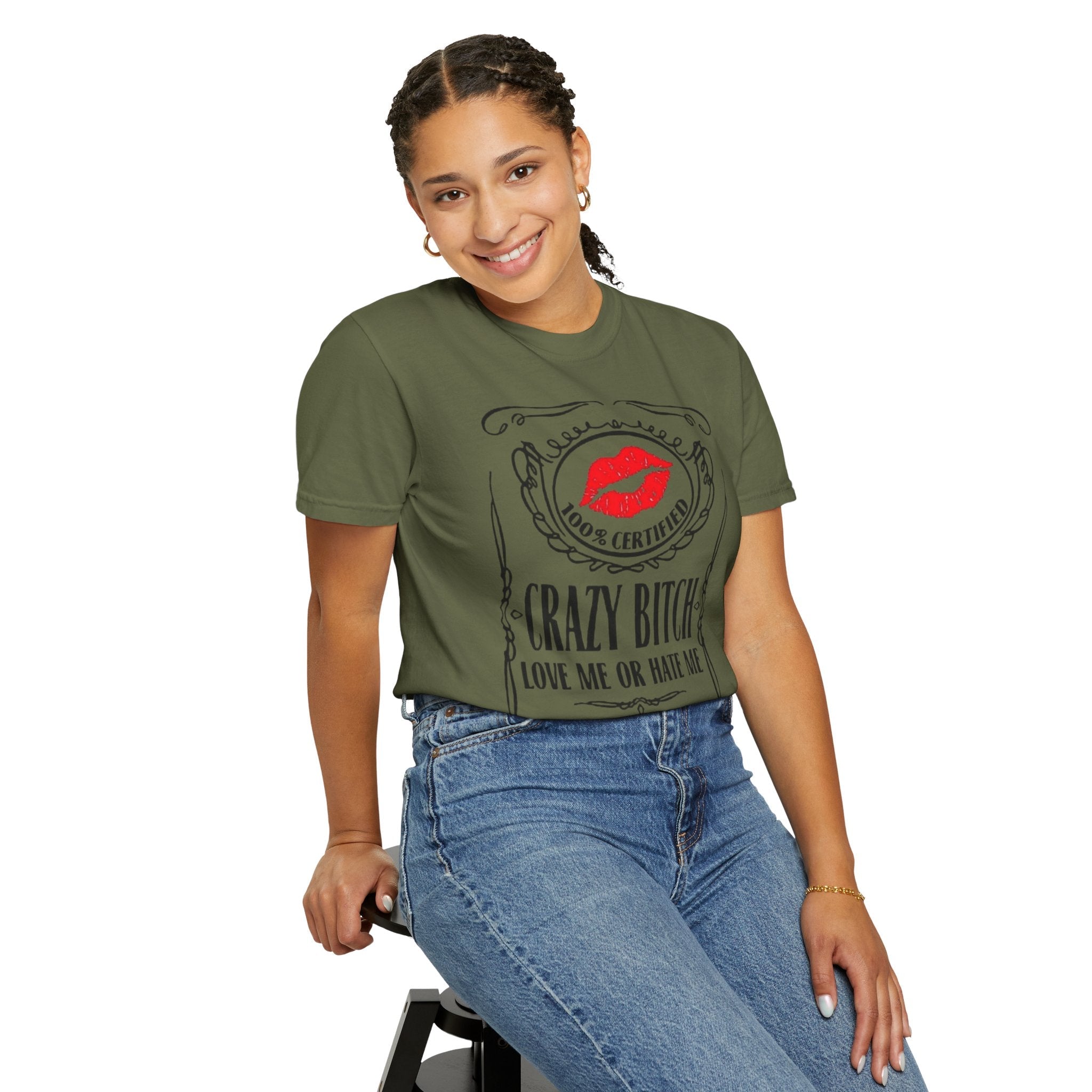 Sarcasm in Style – Funny Graphic Tee" Crazy Bitch Unisex T-Shirt | Fun Casual Wear, Gift for Friends, Birthday Humor Tee, Playful Statement Shirt, - Metamorphosis Creations