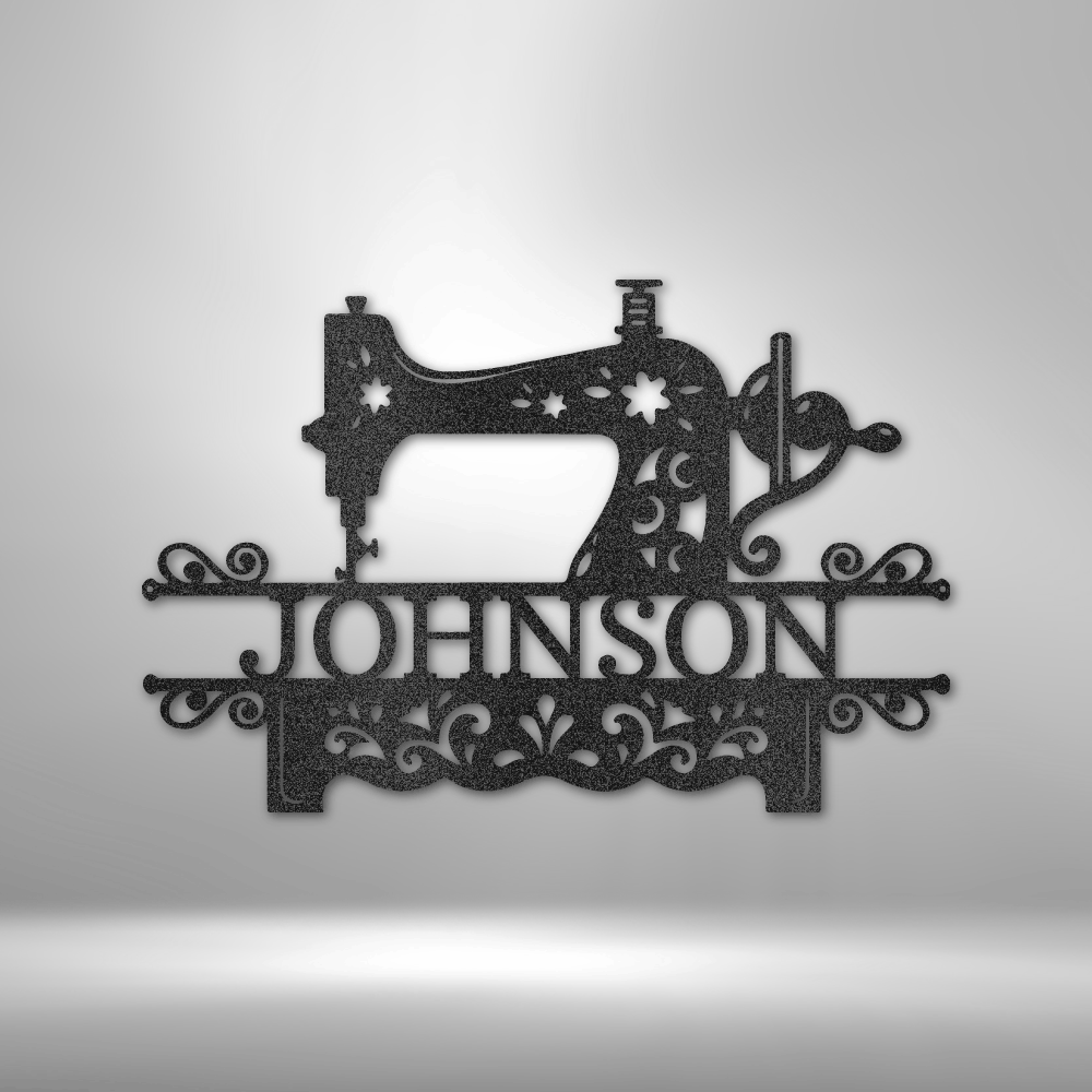 Sewing Monogram - Steel Sign - Metamorphosis Creations