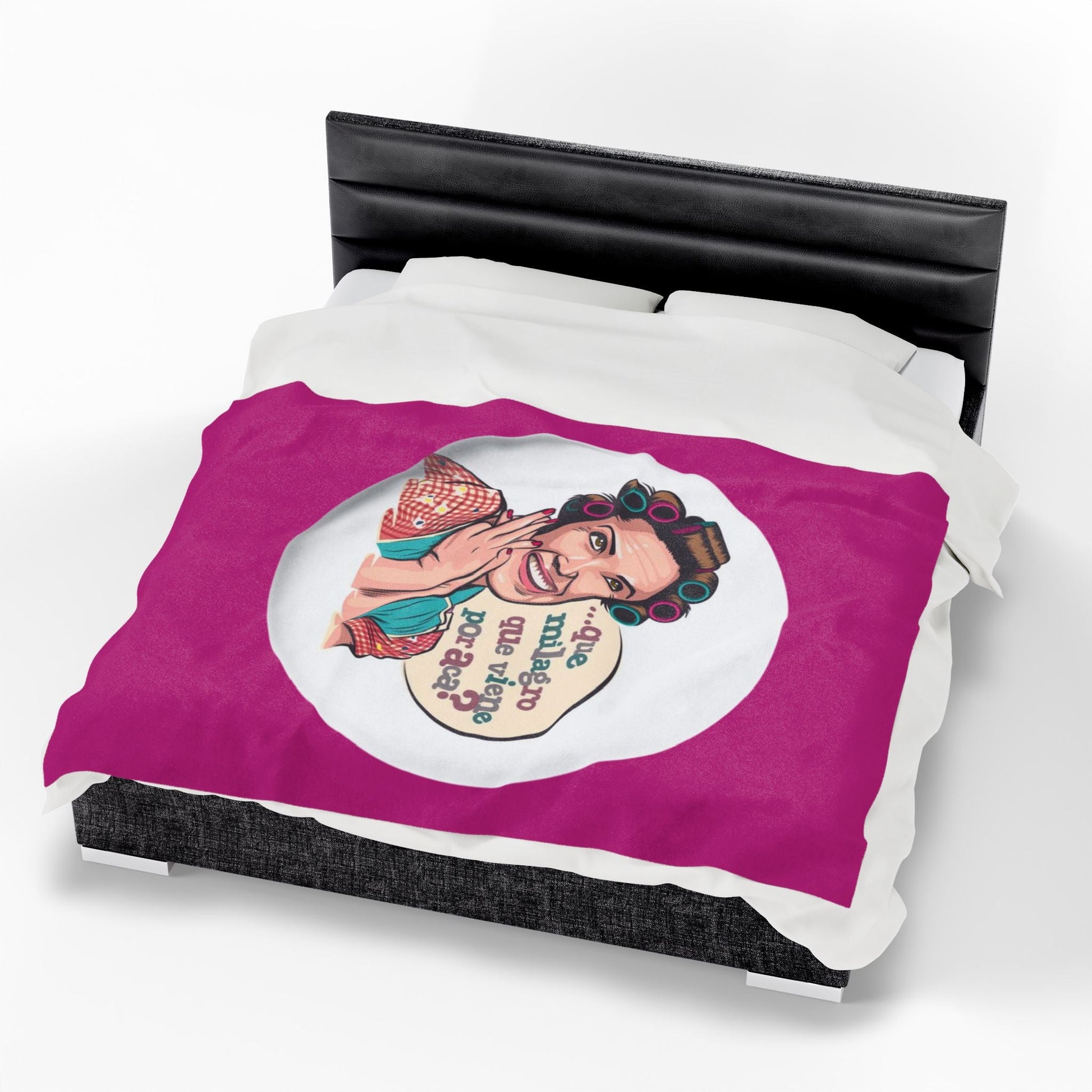 Si vas a descansar ¡hazlo con actitud! Charming Velveteen Plush Blanket with Whimsical Quote, Cozy Throw Blanket, Gift for Her,Fun Home Accessory, Great [...] - Metamorphosis Creations