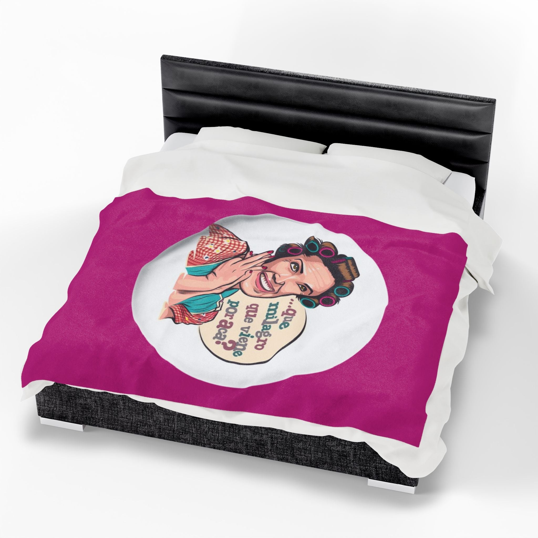 Si vas a descansar ¡hazlo con actitud! Charming Velveteen Plush Blanket with Whimsical Quote, Cozy Throw Blanket, Gift for Her,Fun Home Accessory, Great [...] - Metamorphosis Creations