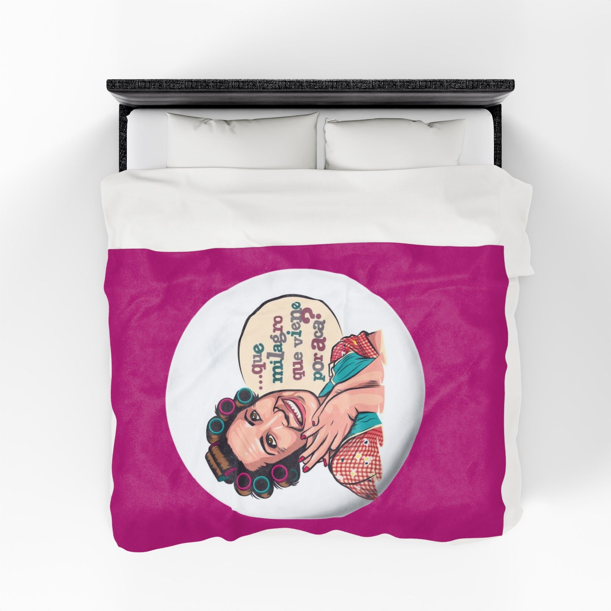 Si vas a descansar ¡hazlo con actitud! Charming Velveteen Plush Blanket with Whimsical Quote, Cozy Throw Blanket, Gift for Her,Fun Home Accessory, Great [...] - Metamorphosis Creations