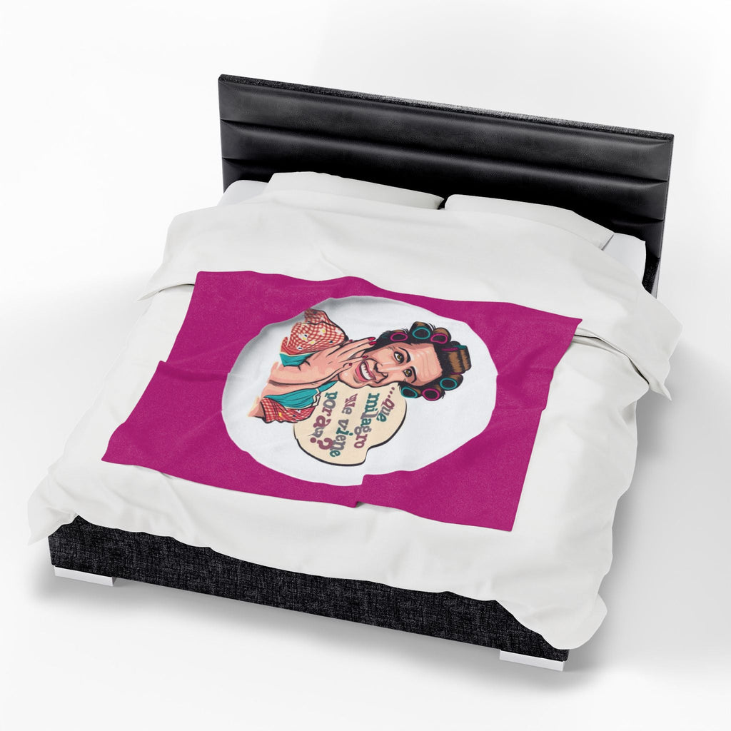 Si vas a descansar ¡hazlo con actitud! Charming Velveteen Plush Blanket with Whimsical Quote, Cozy Throw Blanket, Gift for Her,Fun Home Accessory, Great [...] - Metamorphosis Creations