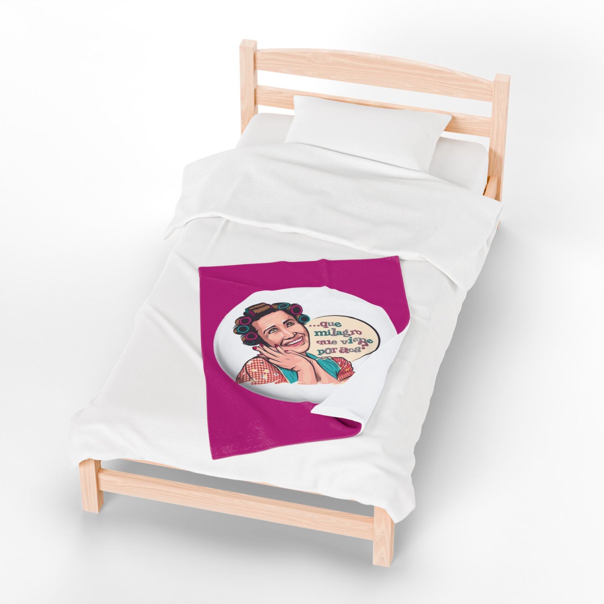 Si vas a descansar ¡hazlo con actitud! Charming Velveteen Plush Blanket with Whimsical Quote, Cozy Throw Blanket, Gift for Her,Fun Home Accessory, Great [...] - Metamorphosis Creations