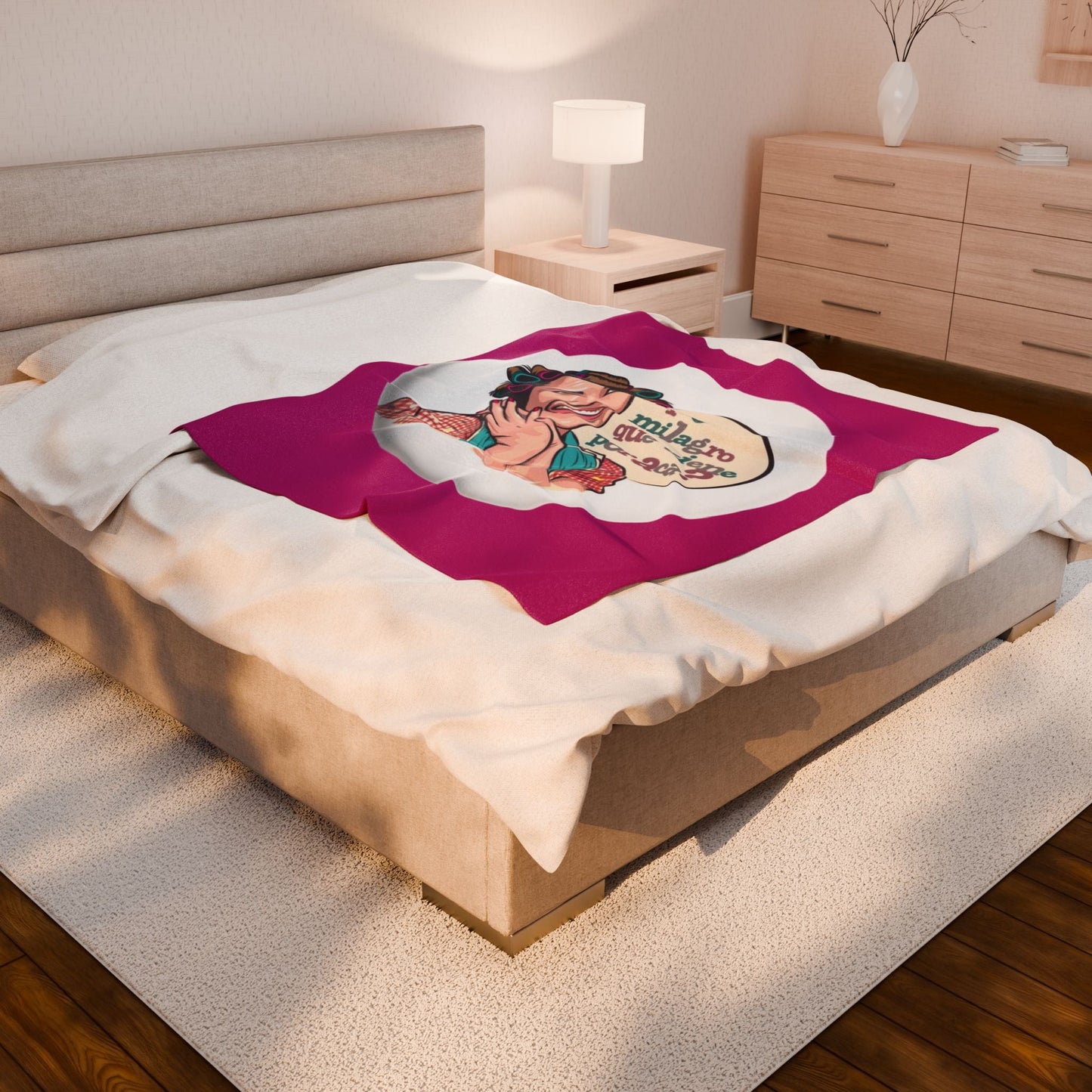 Si vas a descansar ¡hazlo con actitud! Charming Velveteen Plush Blanket with Whimsical Quote, Cozy Throw Blanket, Gift for Her,Fun Home Accessory, Great [...] - Metamorphosis Creations