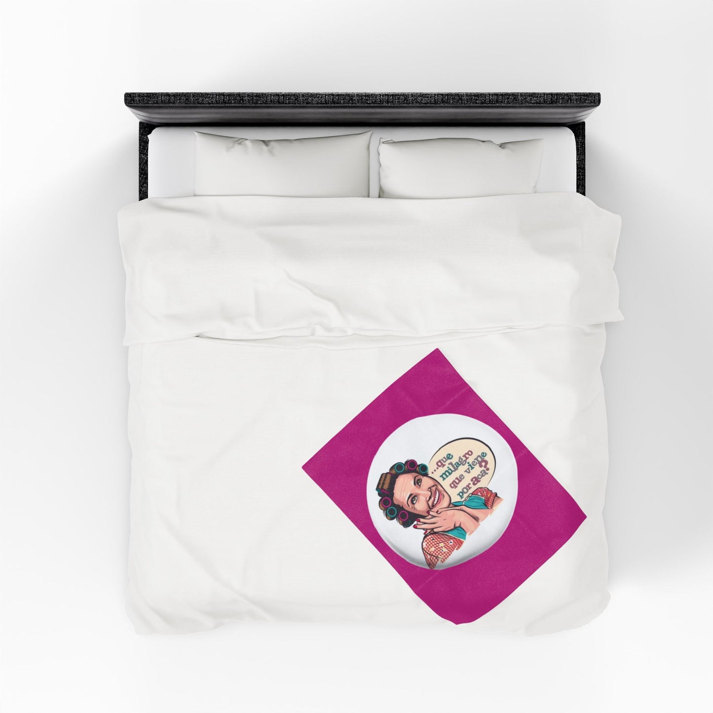 Si vas a descansar ¡hazlo con actitud! Charming Velveteen Plush Blanket with Whimsical Quote, Cozy Throw Blanket, Gift for Her,Fun Home Accessory, Great [...] - Metamorphosis Creations