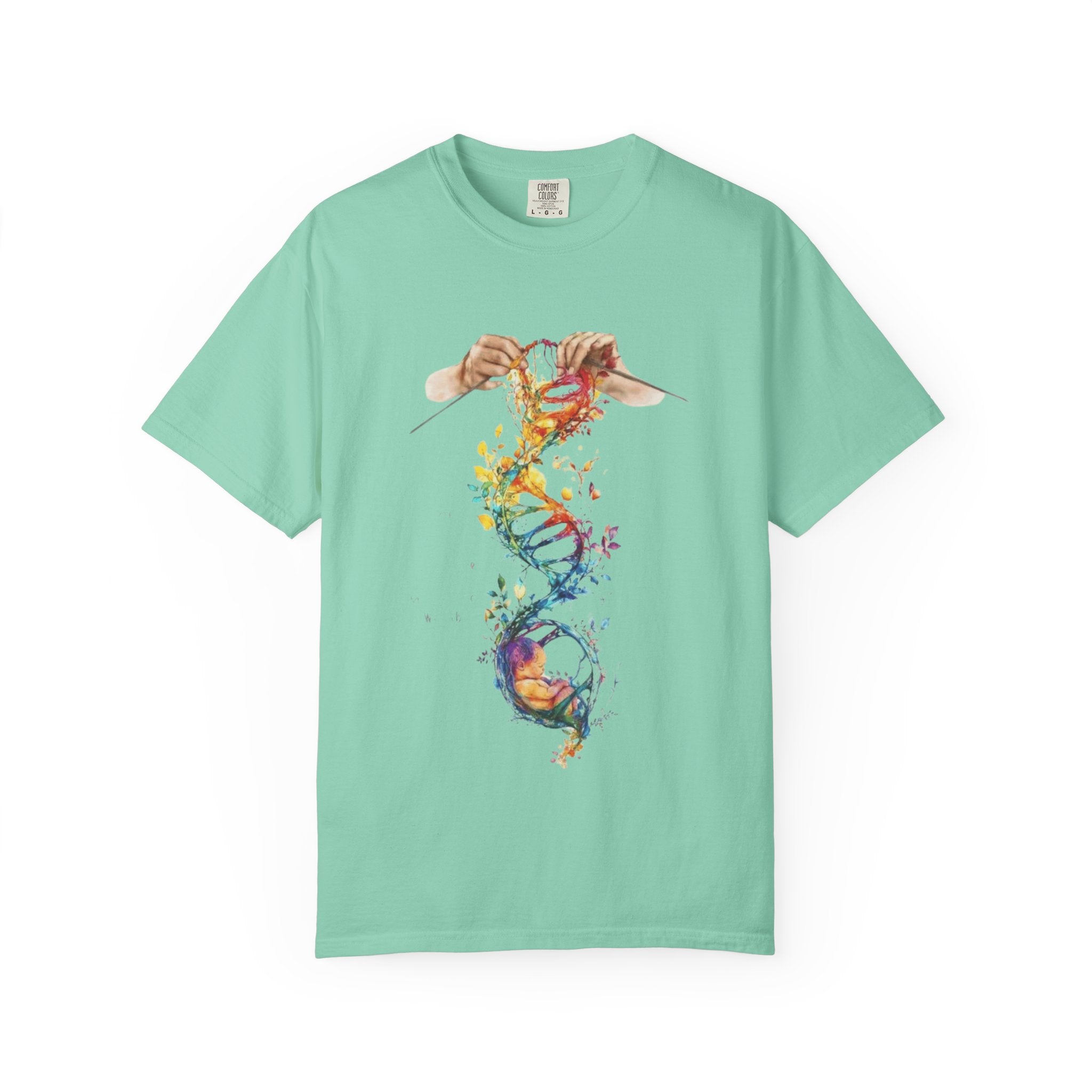 👚 Soft. Stylish. Mom - approved. Order now and gift her something she'll actually wear! Colorful DNA Art Unisex T-shirt, Science Tee, Creative Garment, Gift for Scientists, - Metamorphosis Creations