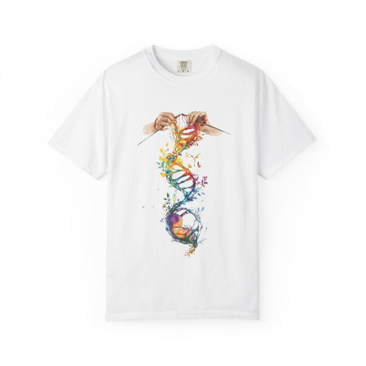 👚 Soft. Stylish. Mom - approved. Order now and gift her something she'll actually wear! Colorful DNA Art Unisex T-shirt, Science Tee, Creative Garment, Gift for Scientists, - Metamorphosis Creations