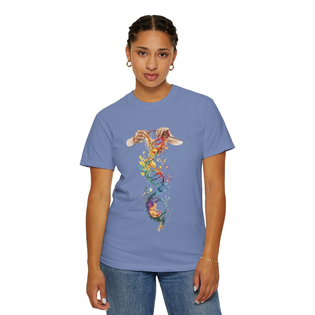 👚 Soft. Stylish. Mom - approved. Order now and gift her something she'll actually wear! Colorful DNA Art Unisex T-shirt, Science Tee, Creative Garment, Gift for Scientists, - Metamorphosis Creations