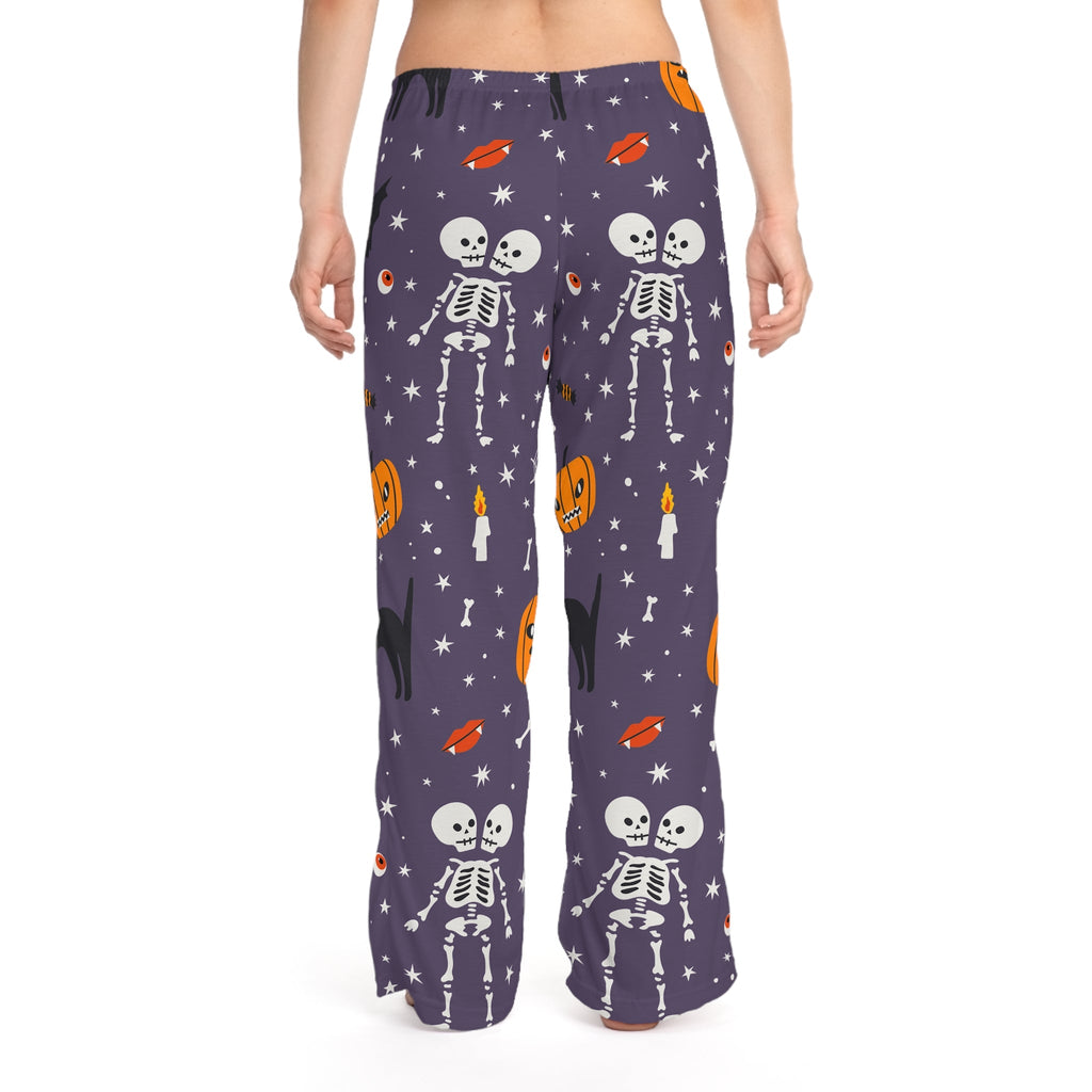 Spooky & Comfy for the Season Halloween Themed Women's Pajama Pants, Cozy Sleepwear, Spooky Skeletons, Fun Costume, Holiday Gift, Home Relaxation - Metamorphosis Creations