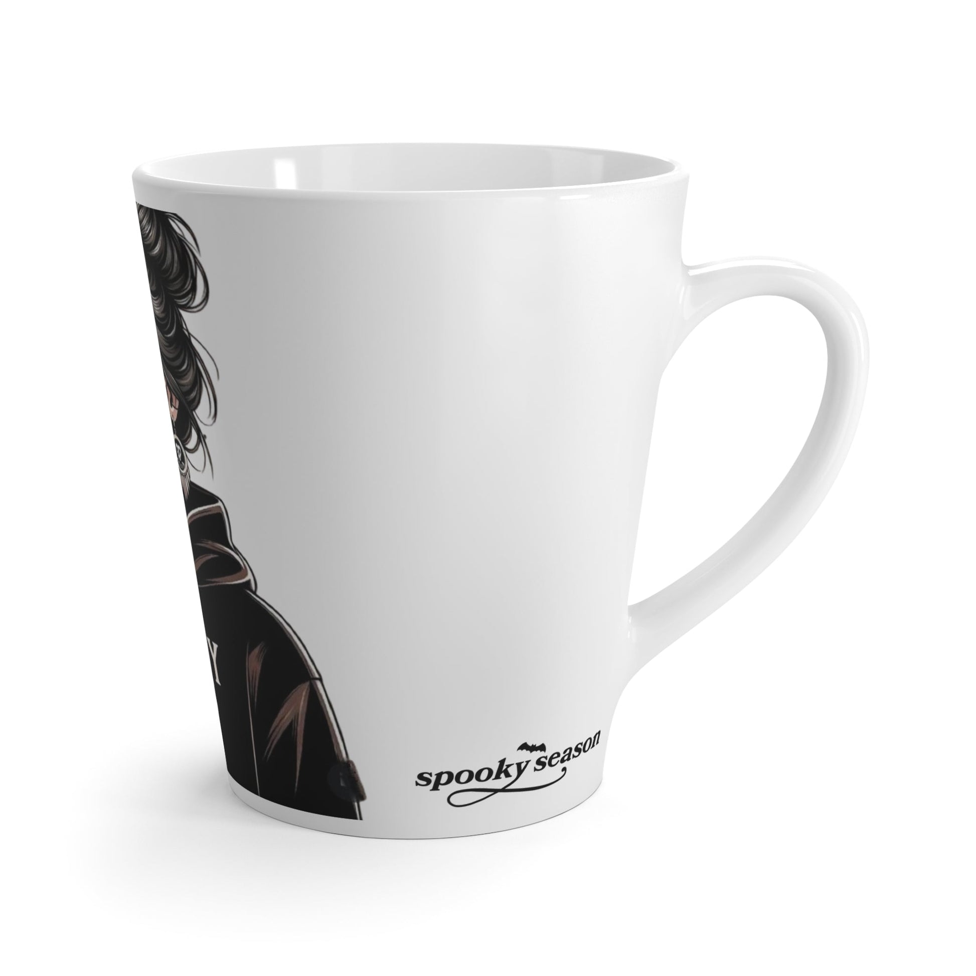 Spooky Moms Club Latte Mug | Halloween Mug | Skull Design | Gift for Moms | Coffee Lover Mug | Unique Halloween Decor - Metamorphosis Creations