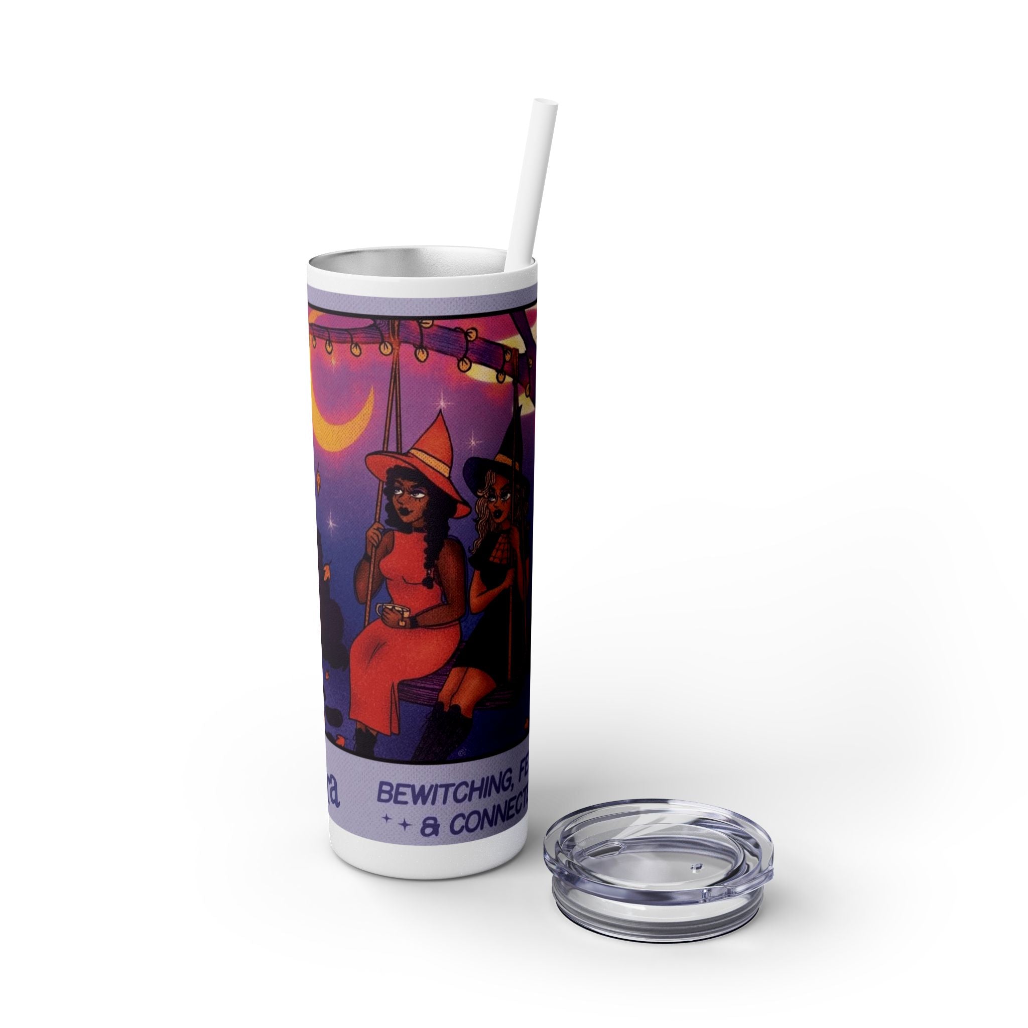 🎁 Spooky season gifts Enchanting Libra Skinny Tumbler with Straw | 20oz | Perfect for Halloween, Witchy Vibes, Astrology Lovers, Gift Idea, Custom Beverage Holder - Metamorphosis Creations