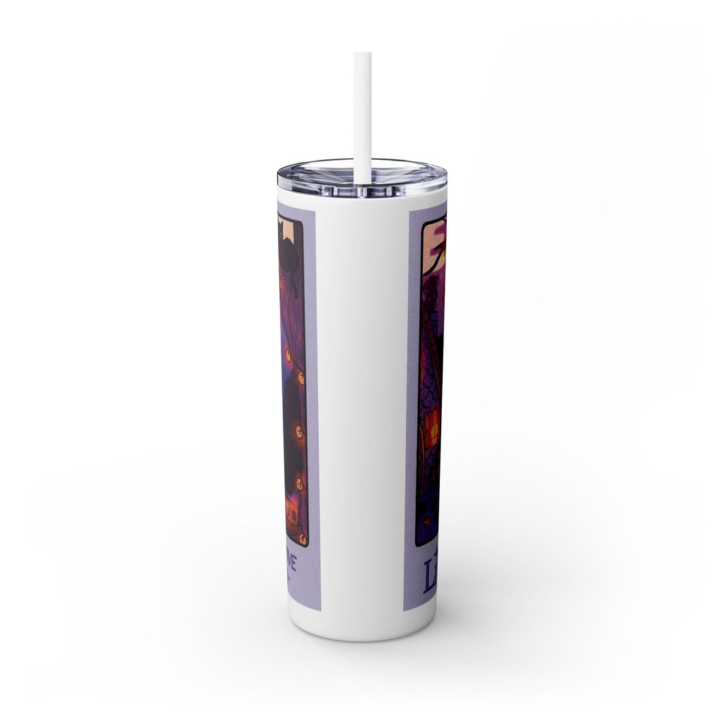 🎁 Spooky season gifts Enchanting Libra Skinny Tumbler with Straw | 20oz | Perfect for Halloween, Witchy Vibes, Astrology Lovers, Gift Idea, Custom Beverage Holder - Metamorphosis Creations