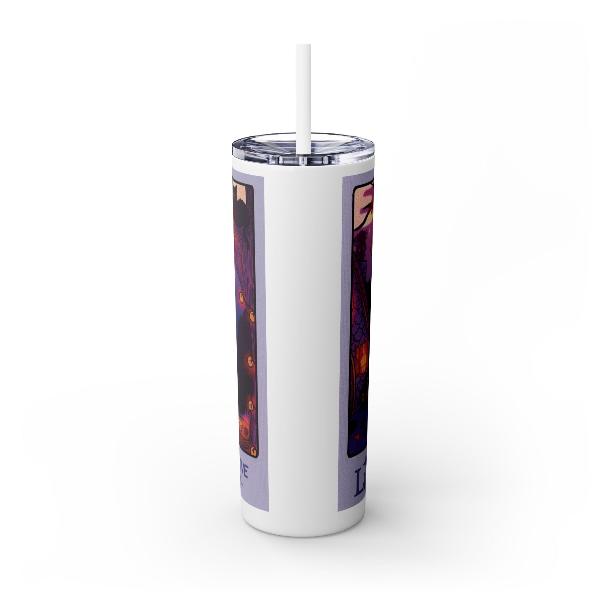 🎁 Spooky season gifts Enchanting Libra Skinny Tumbler with Straw | 20oz | Perfect for Halloween, Witchy Vibes, Astrology Lovers, Gift Idea, Custom Beverage Holder - Metamorphosis Creations