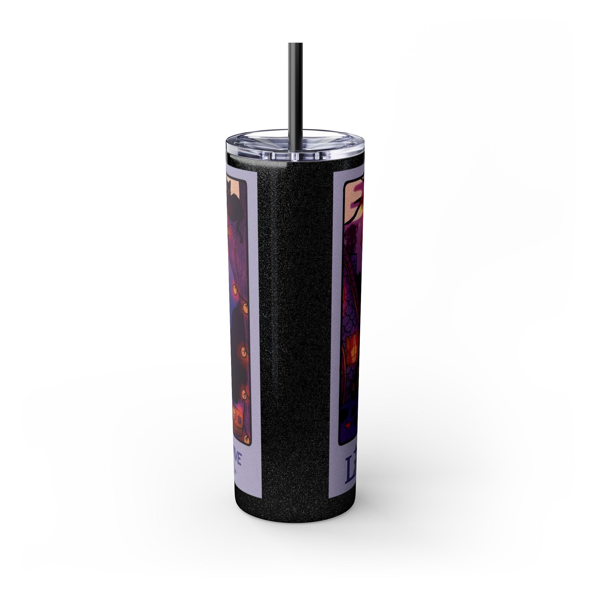 🎁 Spooky season gifts Enchanting Libra Skinny Tumbler with Straw | 20oz | Perfect for Halloween, Witchy Vibes, Astrology Lovers, Gift Idea, Custom Beverage Holder - Metamorphosis Creations