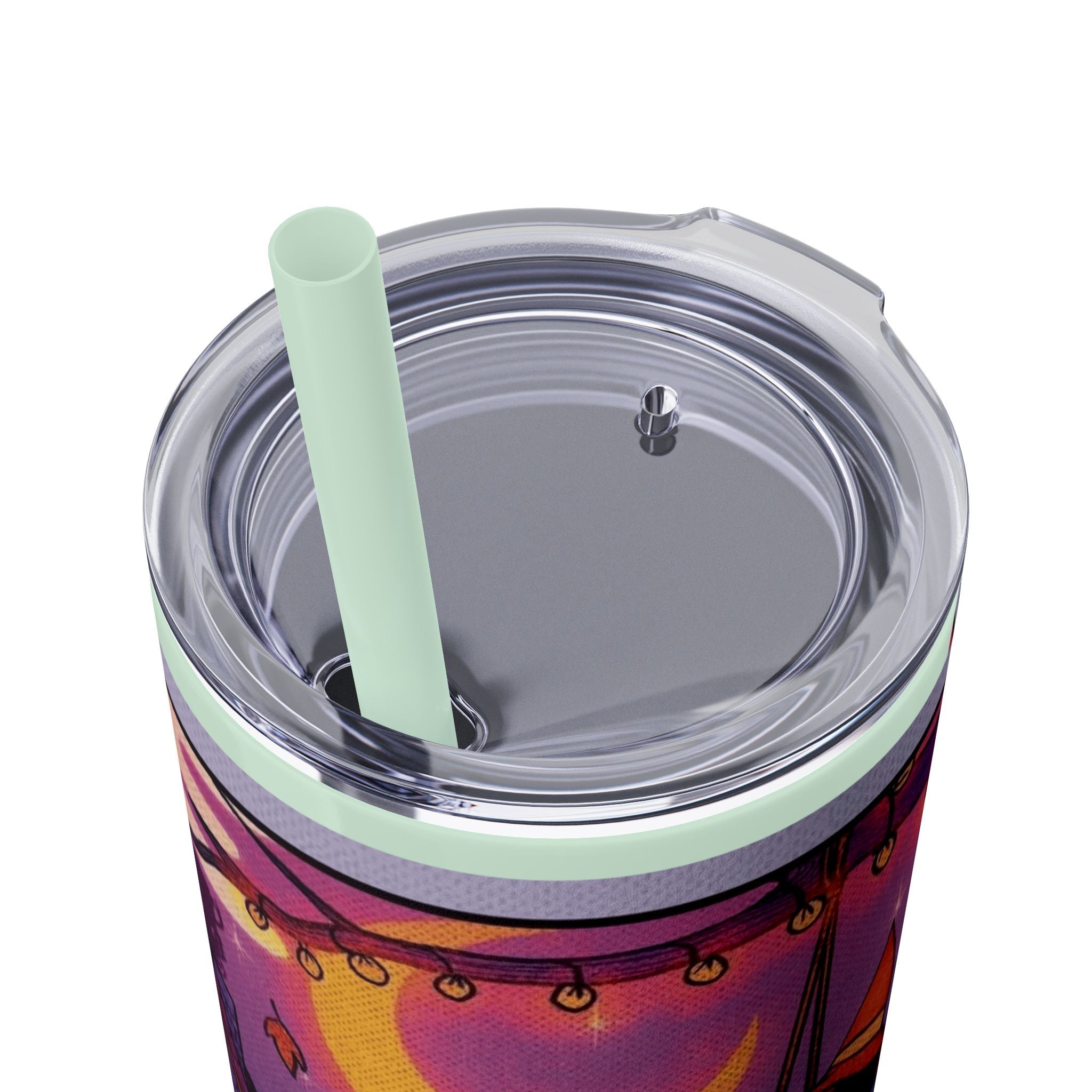 🎁 Spooky season gifts Enchanting Libra Skinny Tumbler with Straw | 20oz | Perfect for Halloween, Witchy Vibes, Astrology Lovers, Gift Idea, Custom Beverage Holder - Metamorphosis Creations